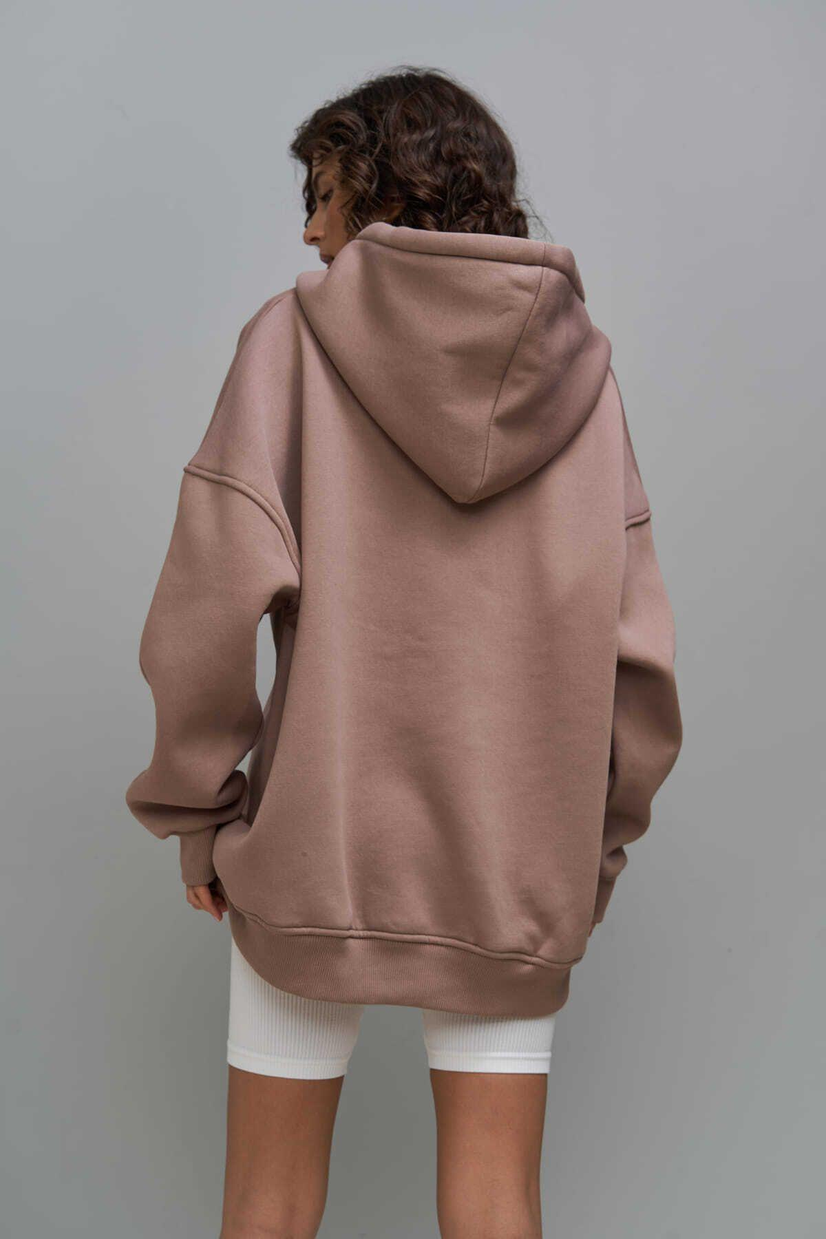 MCLLCTN Polo Boz Taupe Gray Hoodie Sweatshirt