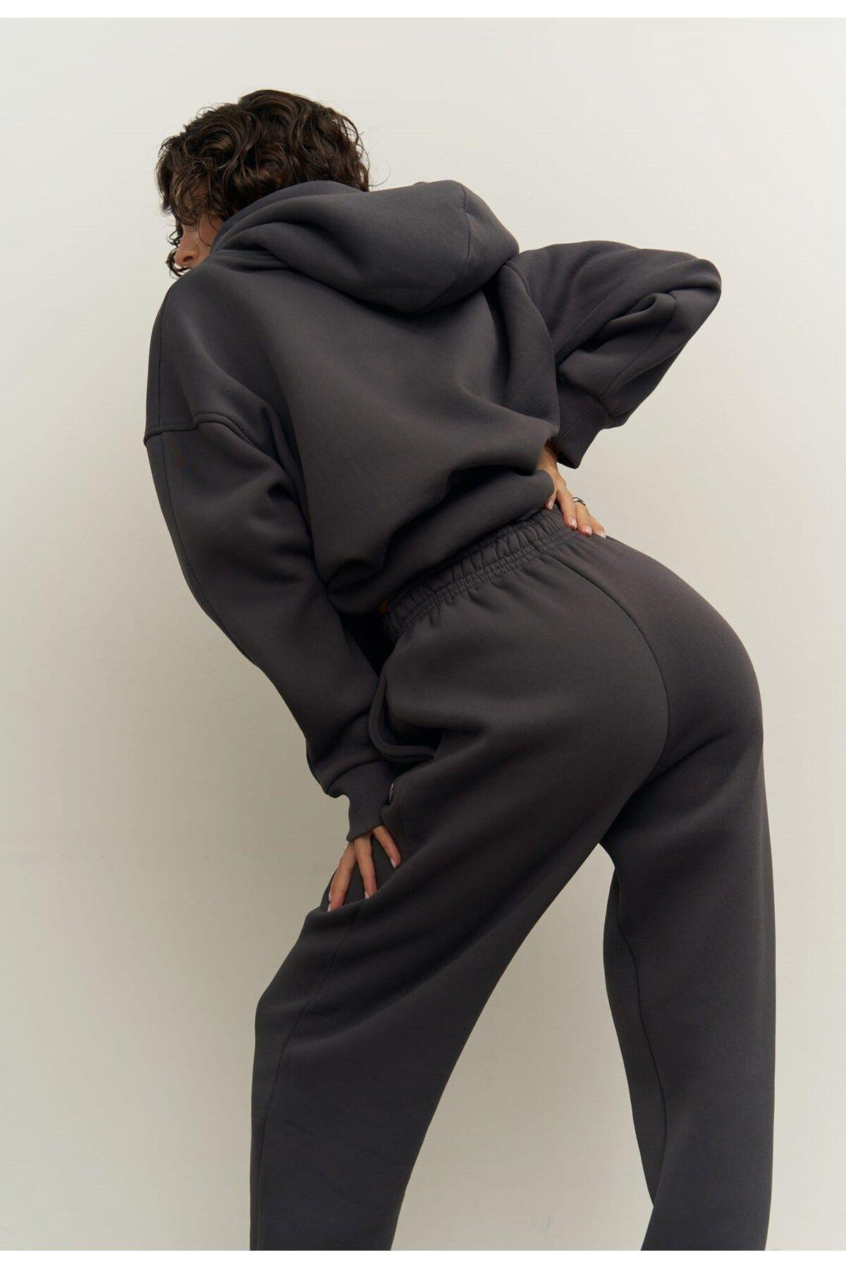 Polo Yaka Antrasit Eşofman Takım