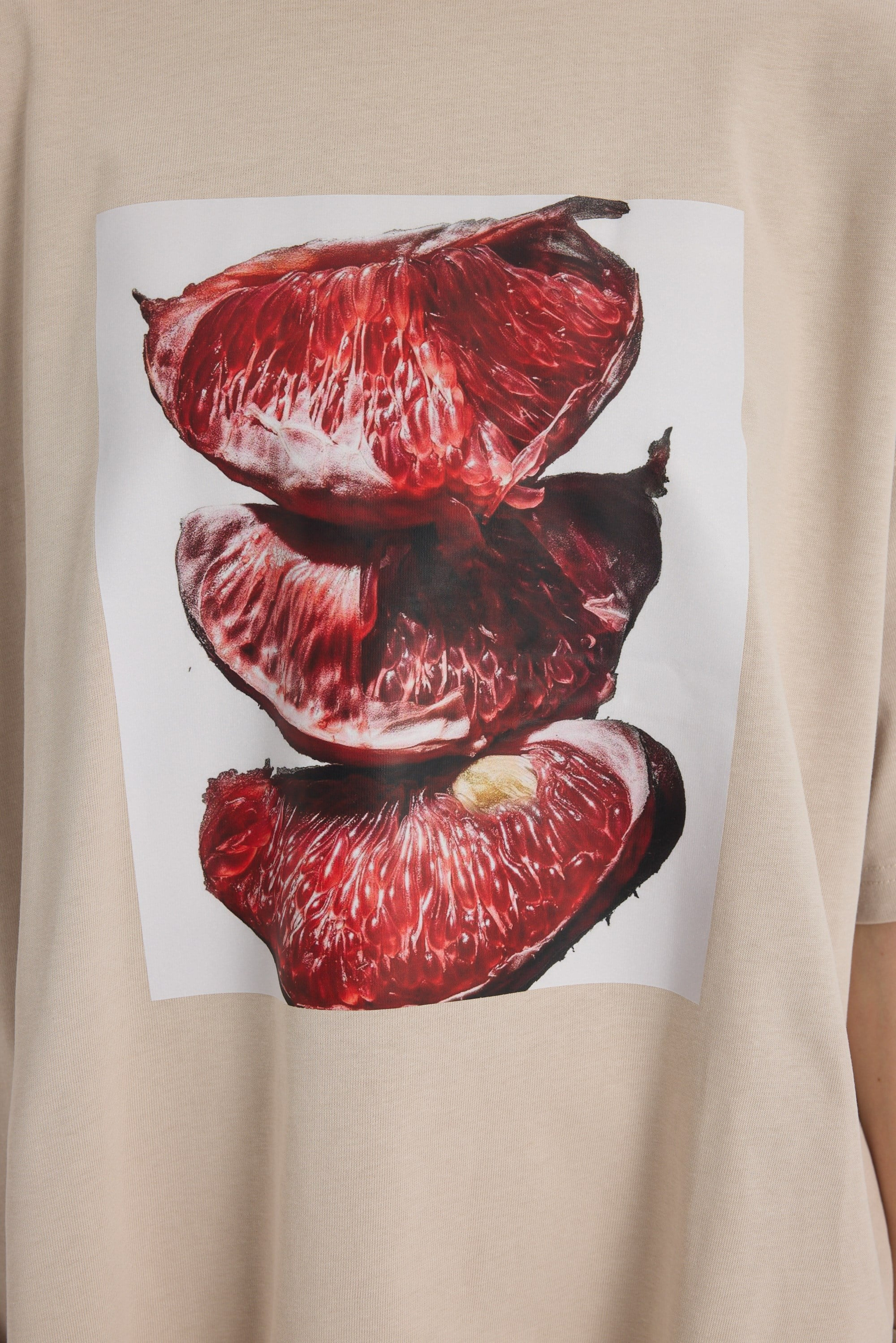 Pomelo Oversize Taş T-Shirt