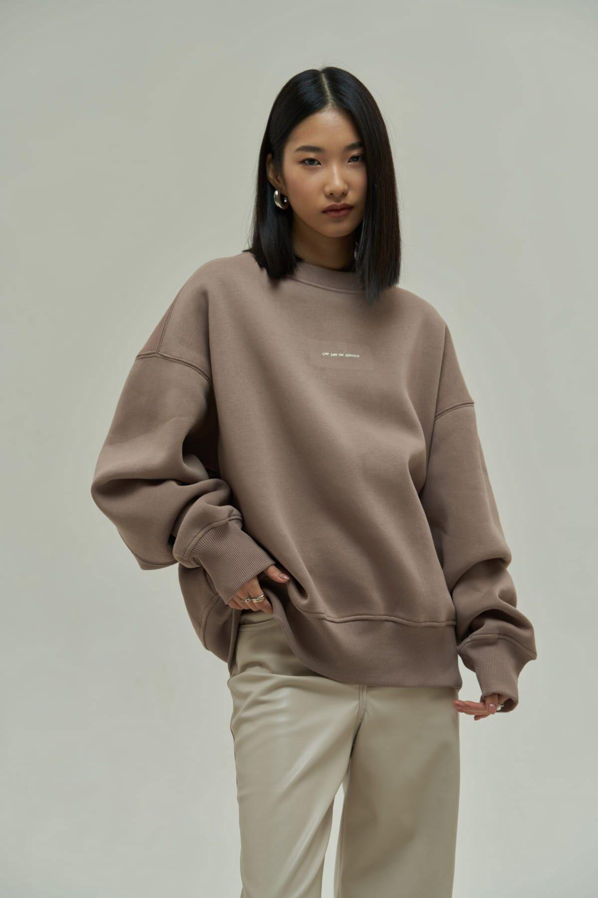 Princess Boz Gri Oversize Sweatshirt