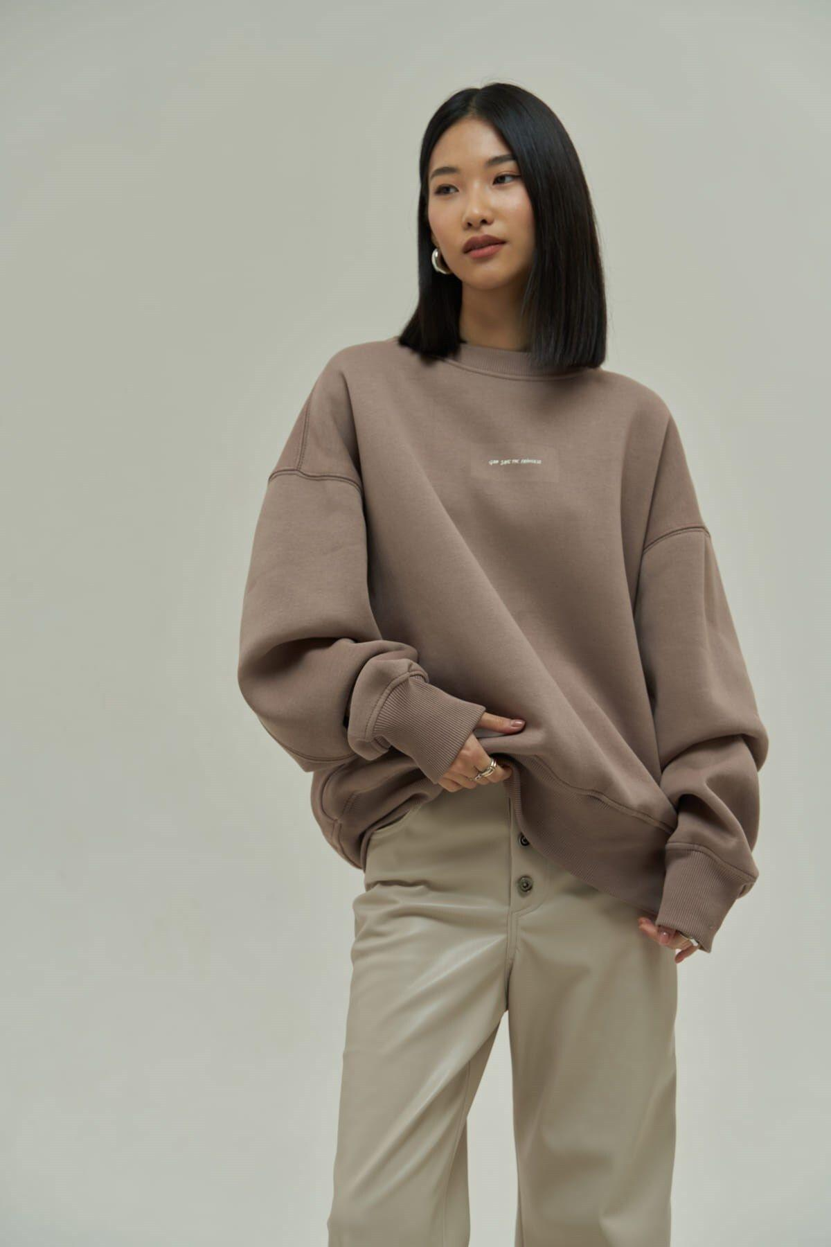 Princess Boz Gri Oversize Sweatshirt