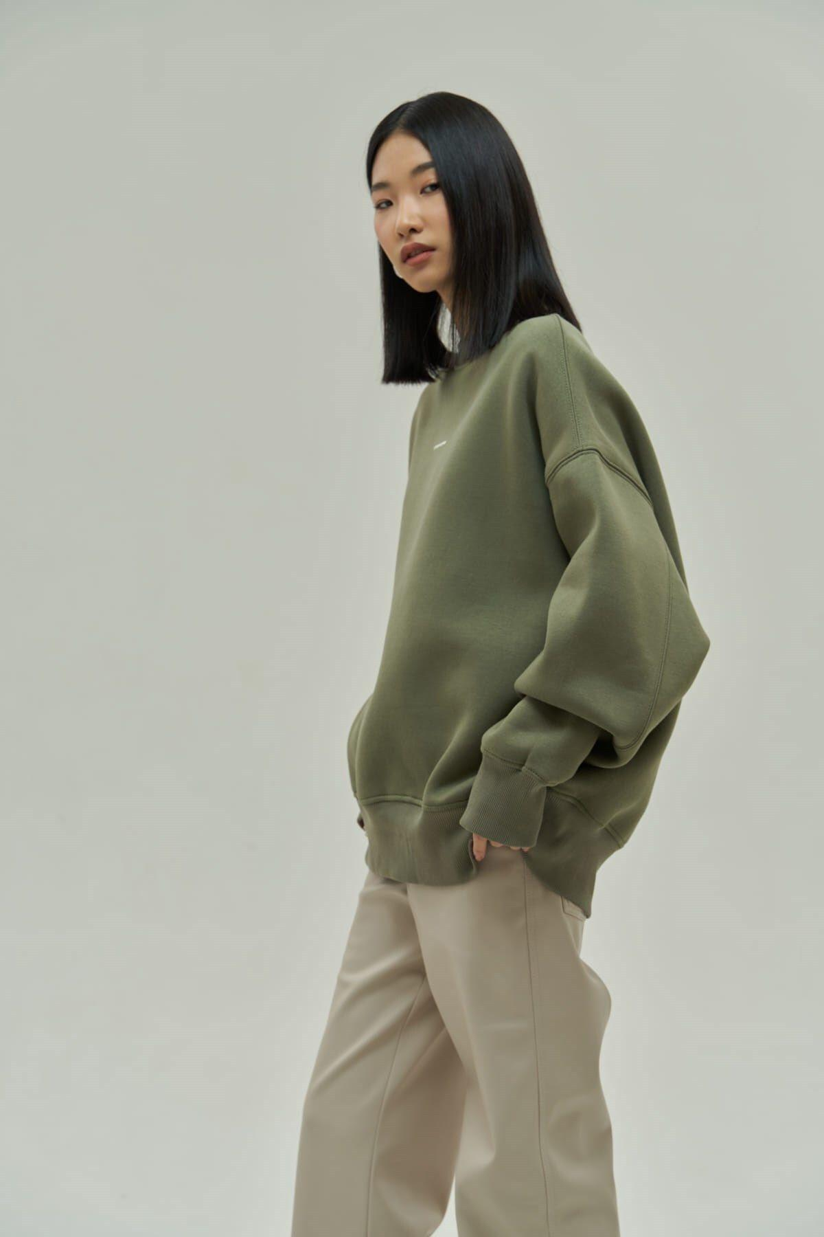 Princess Soft Haki Oversize Sweatshirt