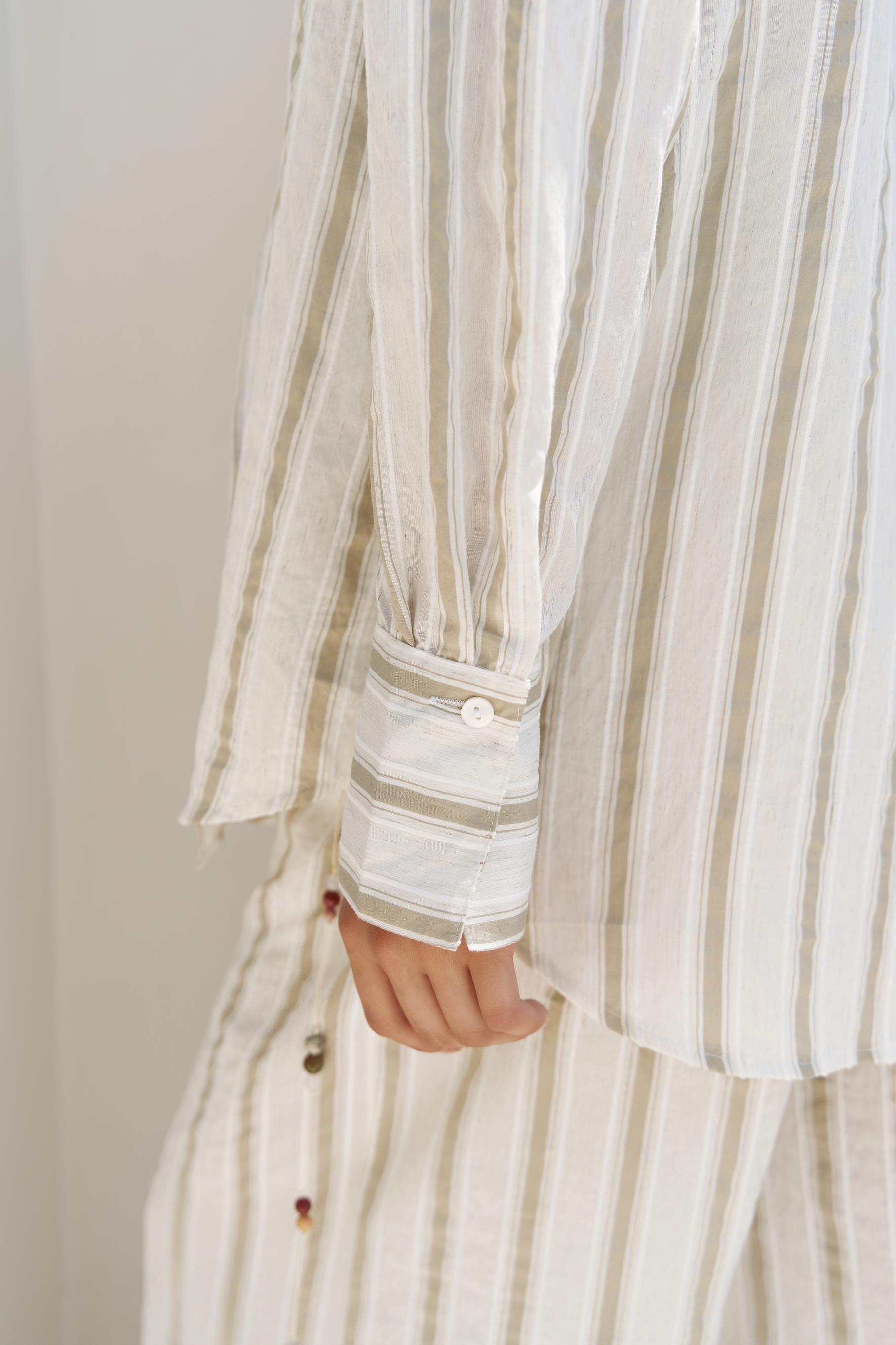 Priskiana Bağcıklı Haki Pantolon Gömlek Takım