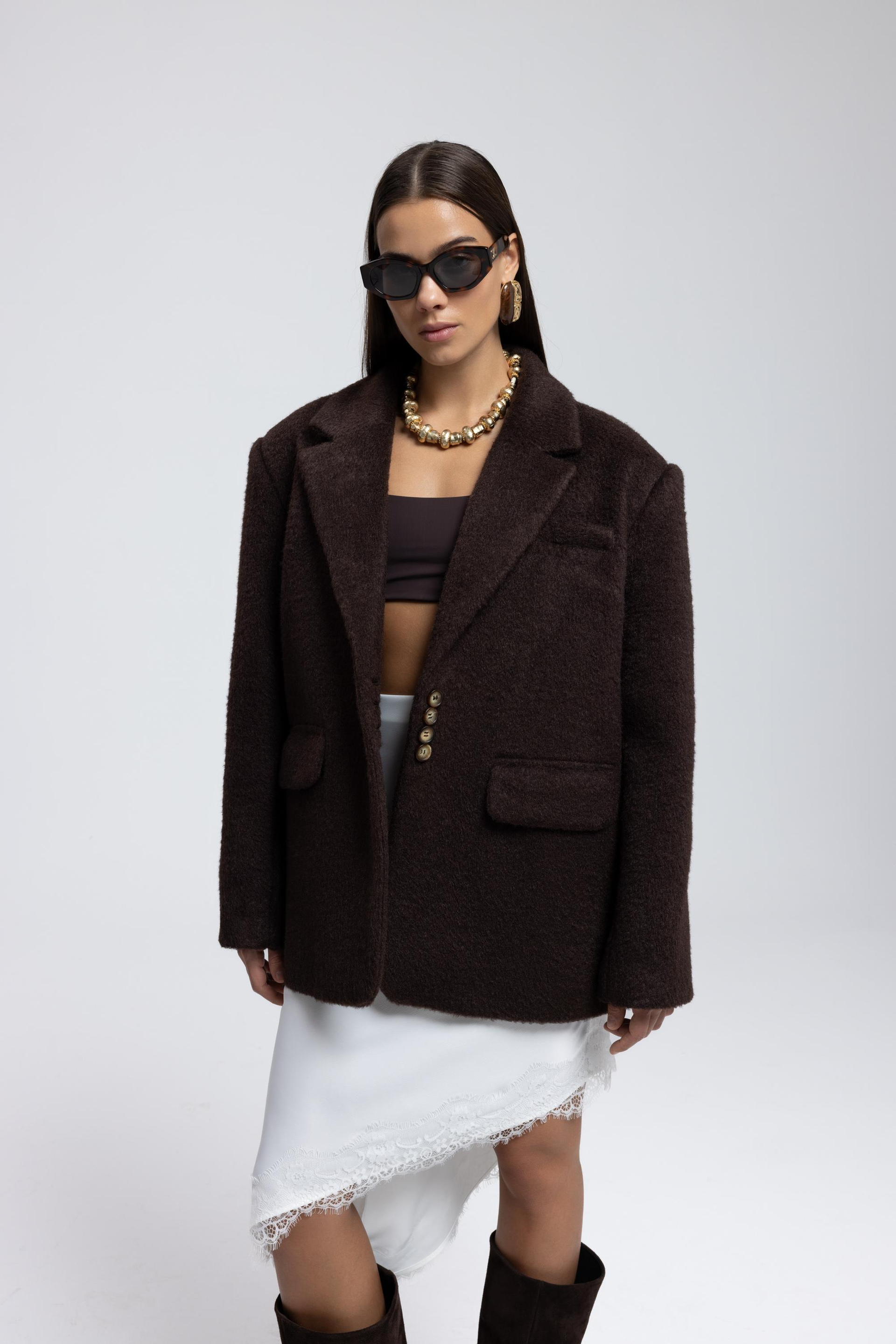 Proenza Koyu Kahve Blazer Ceket