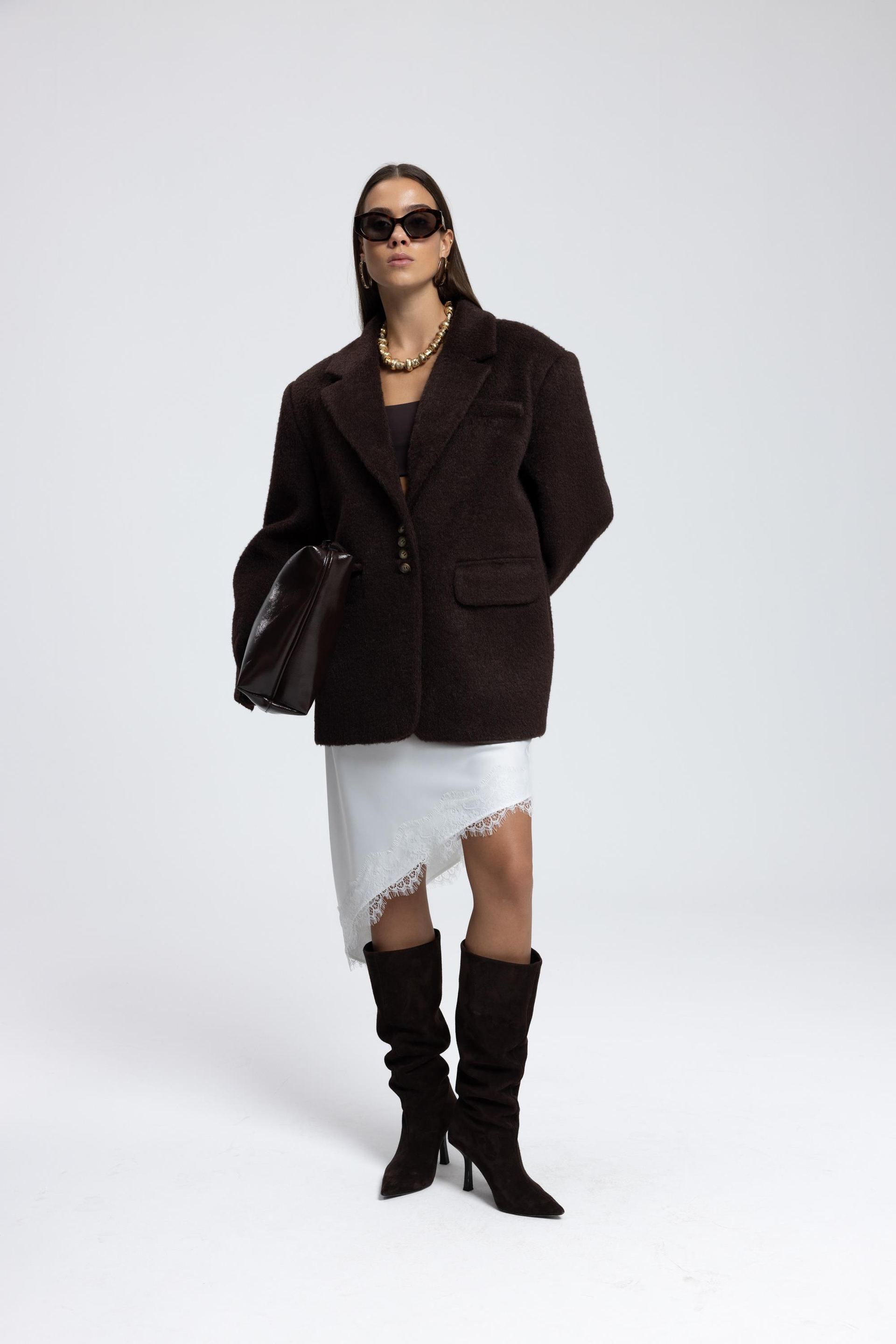 Proenza Koyu Kahve Blazer Ceket