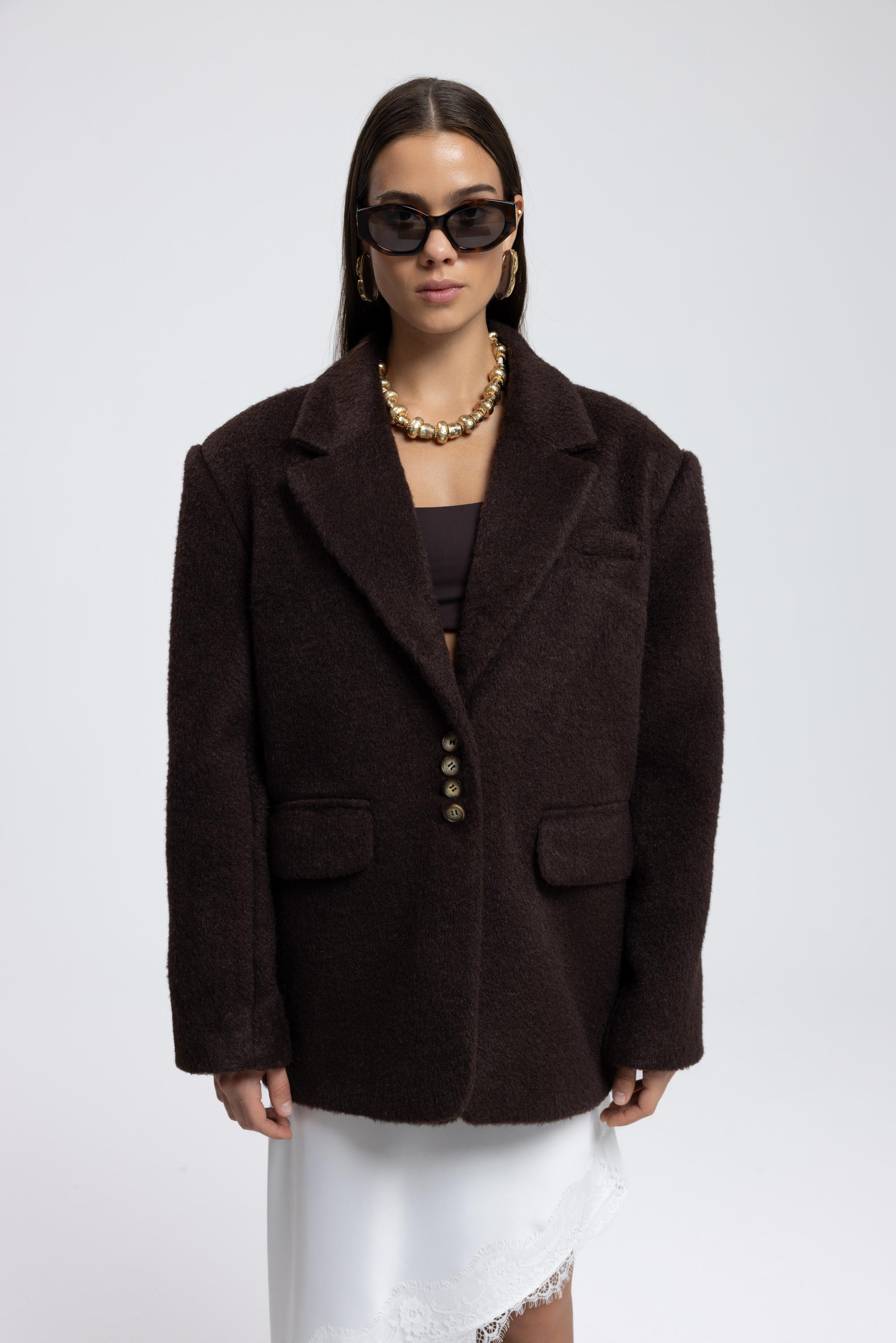 Proenza Koyu Kahve Blazer Ceket