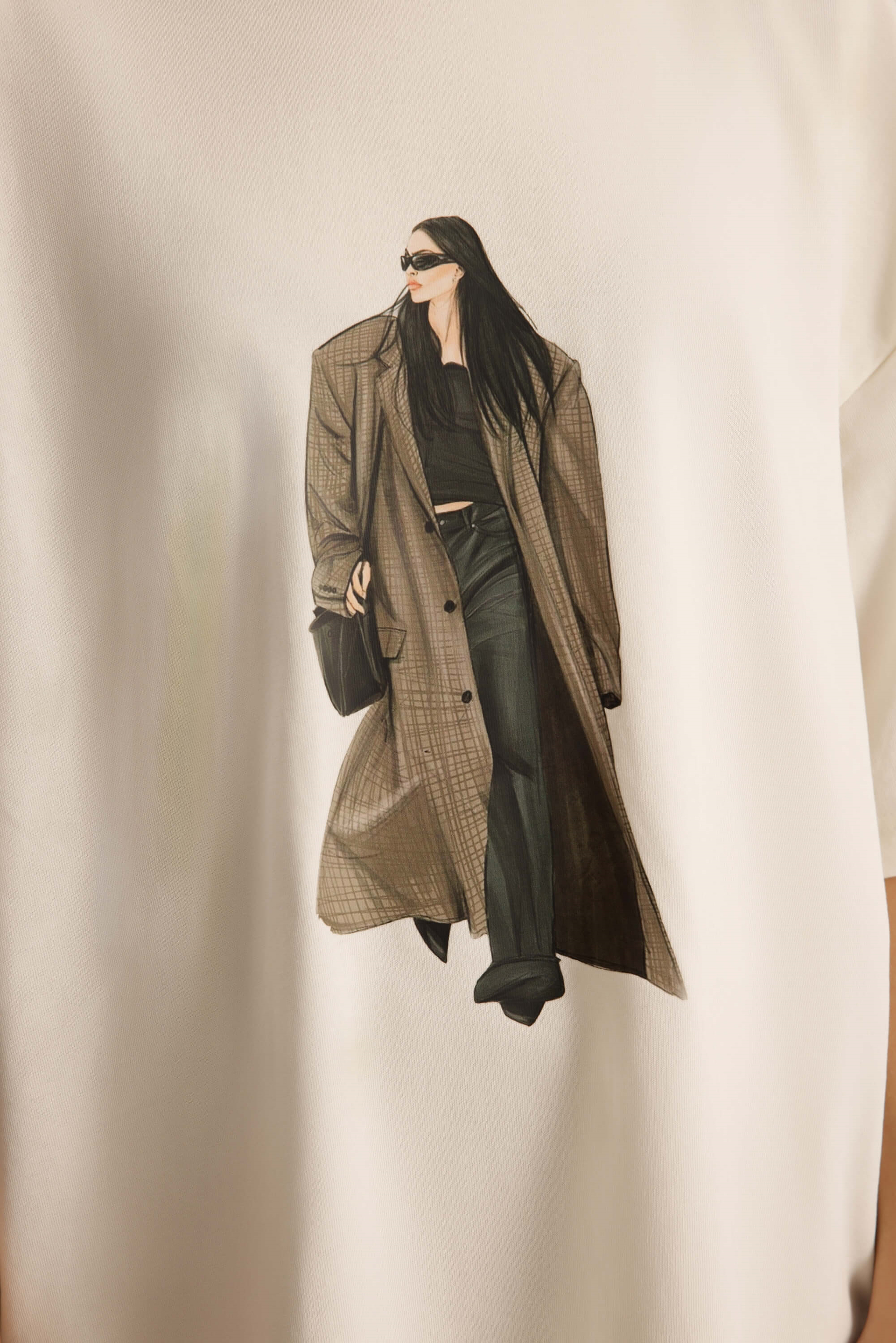 Quinn Oversize Beyaz T-Shirt
