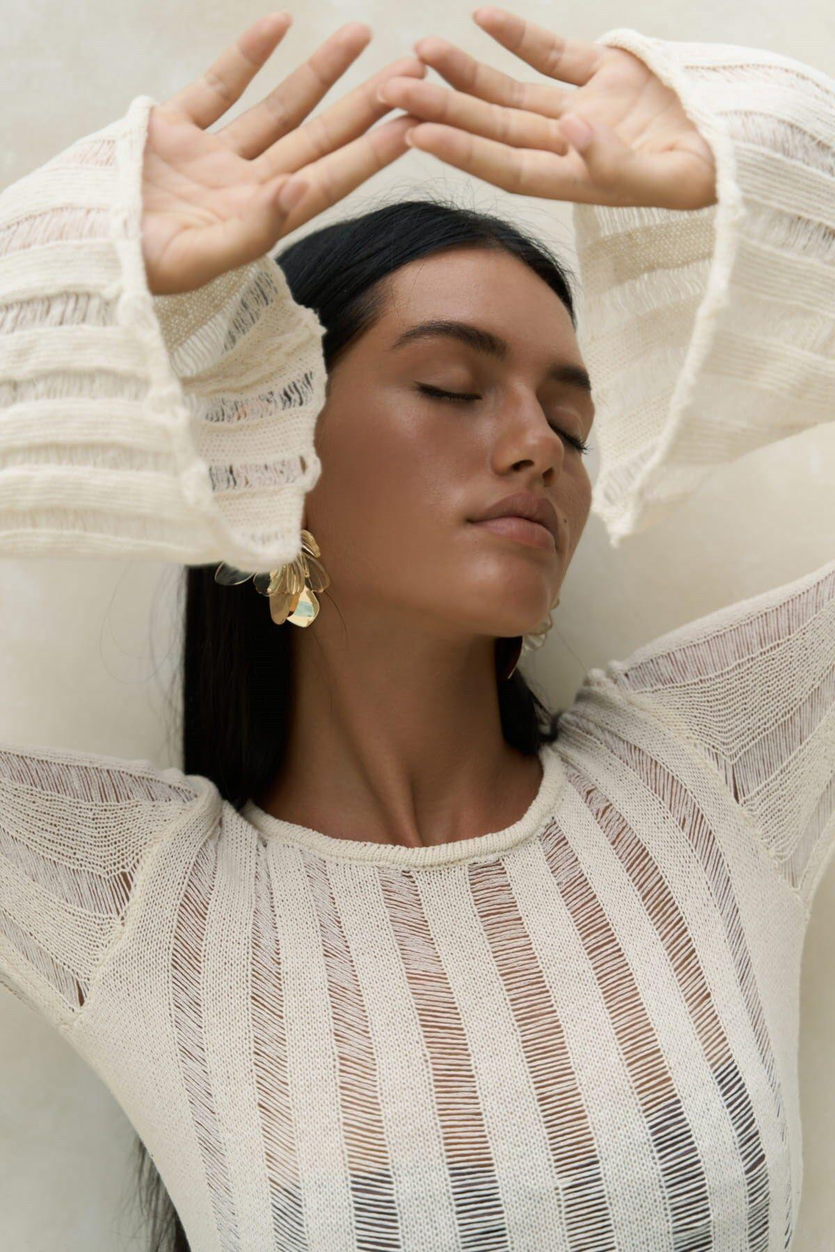 Railay Beige Long Knit Dress 