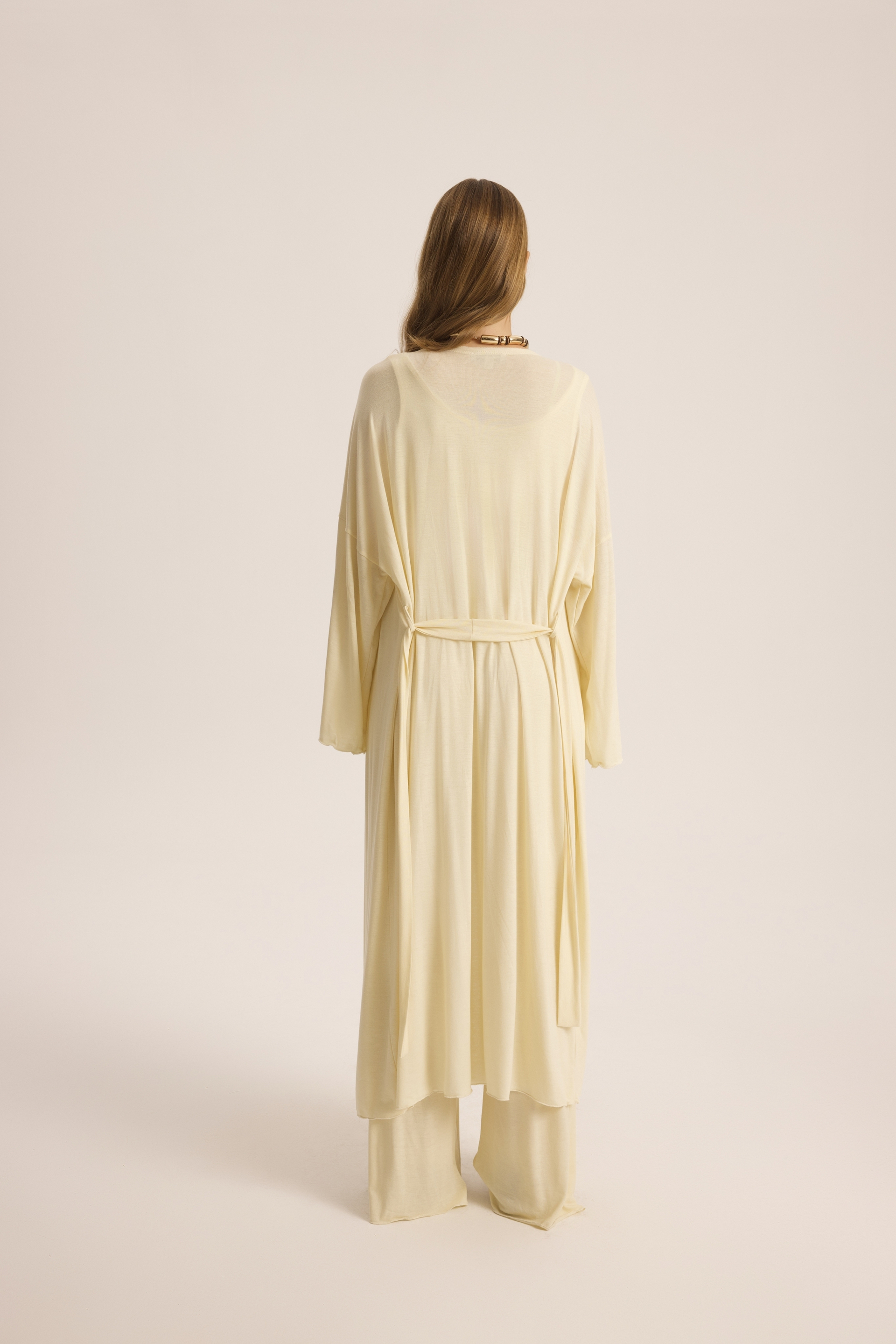 Raina Sarı Kimono Basic Üçlü Takım