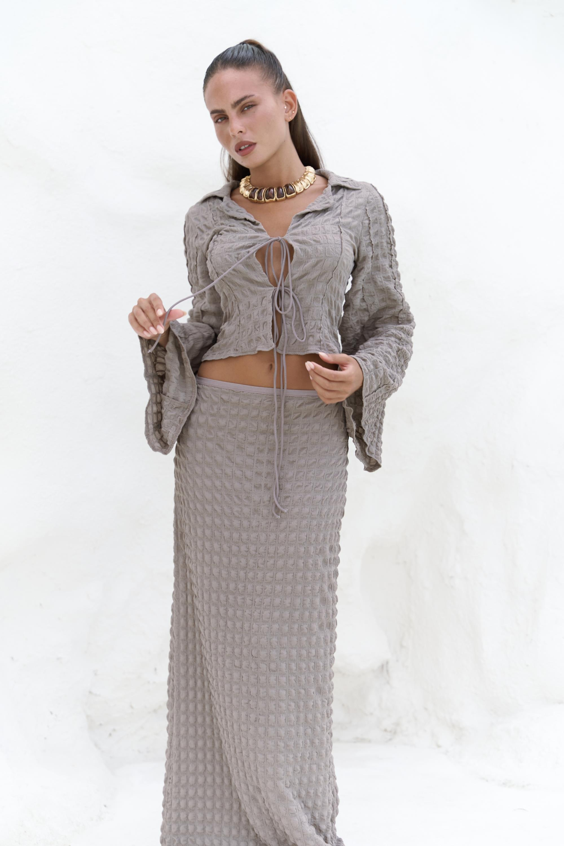 Rania Vizon Gömlek Etek Takım 