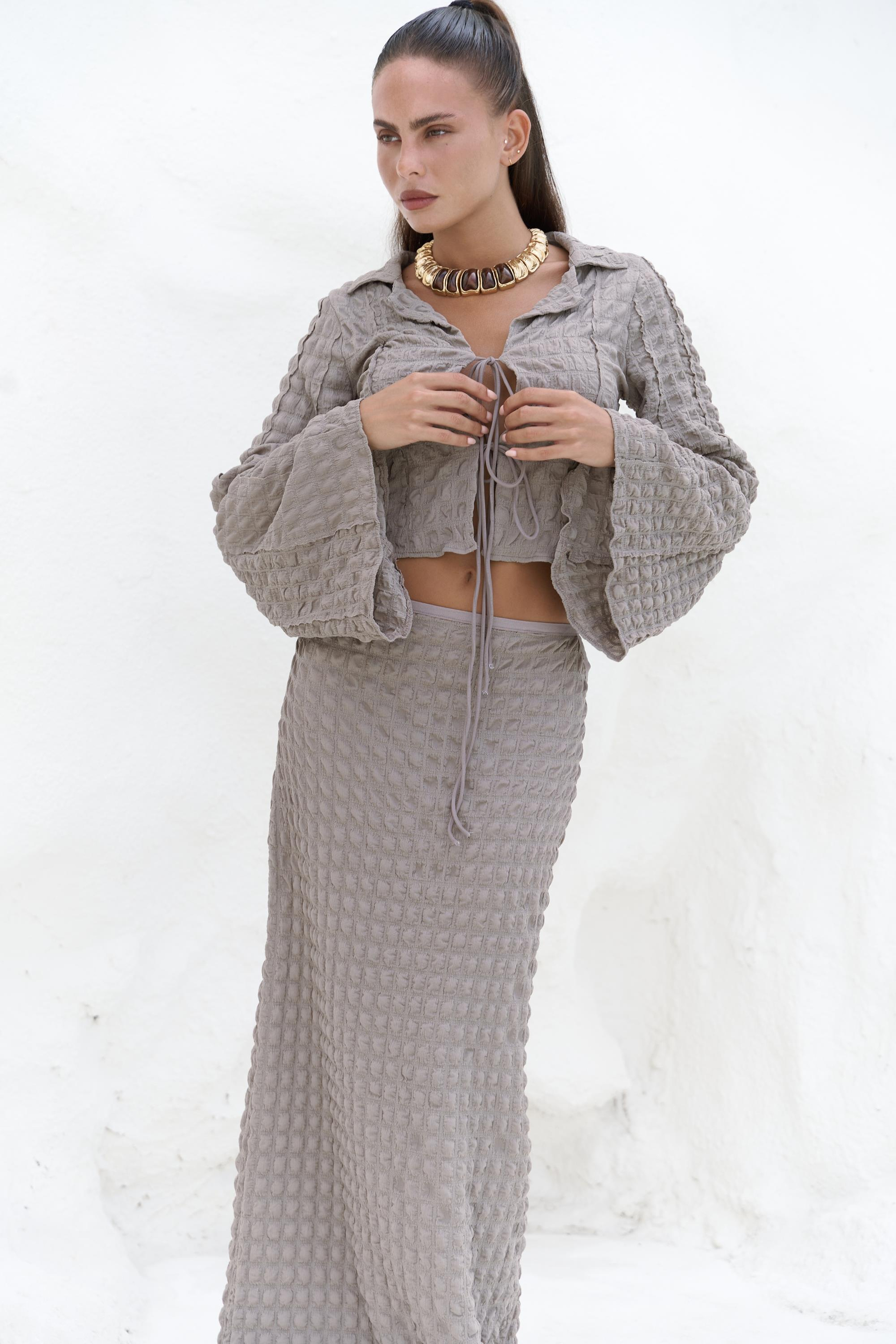 Rania Vizon Gömlek Etek Takım 