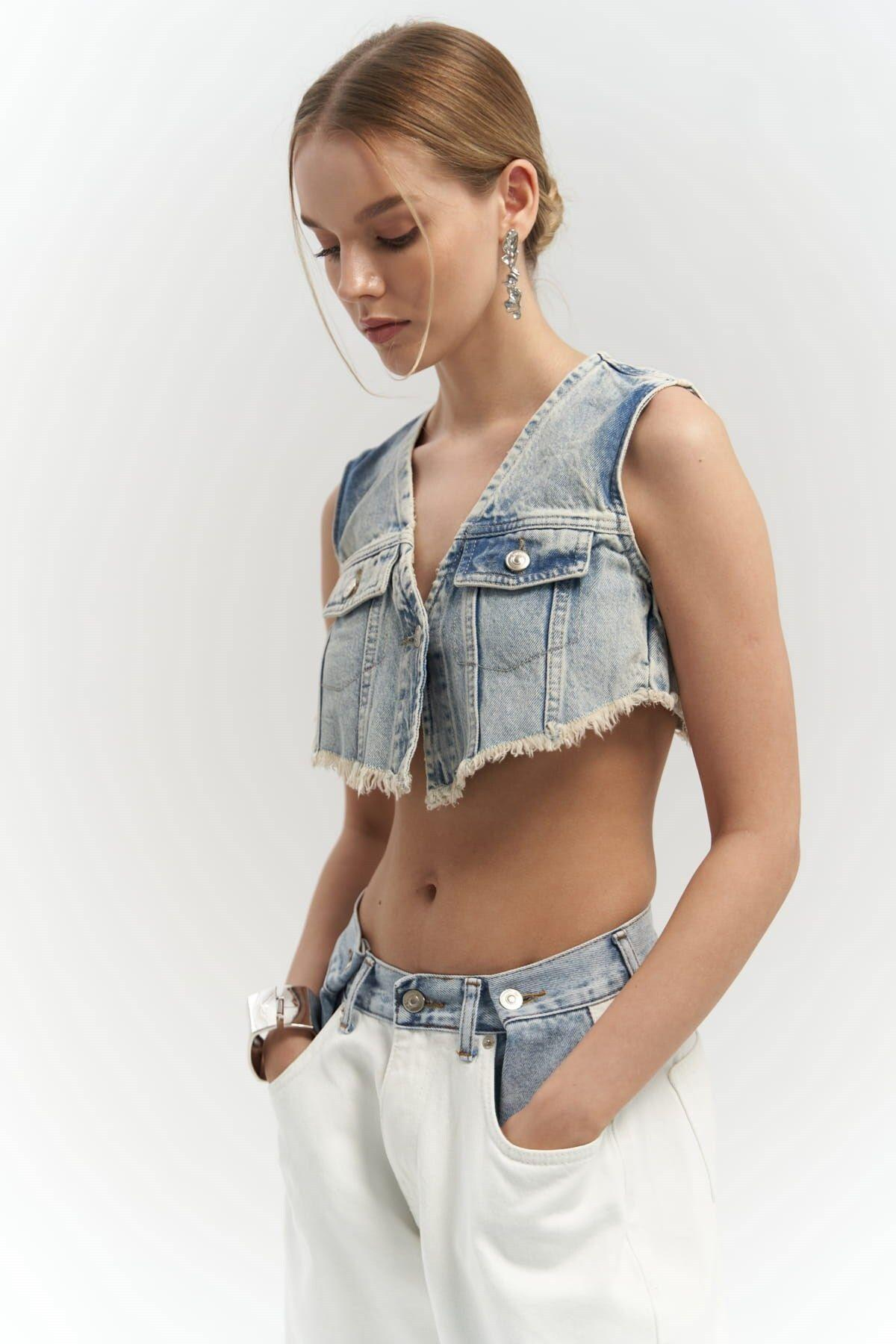 Regina Denim Waistcoat