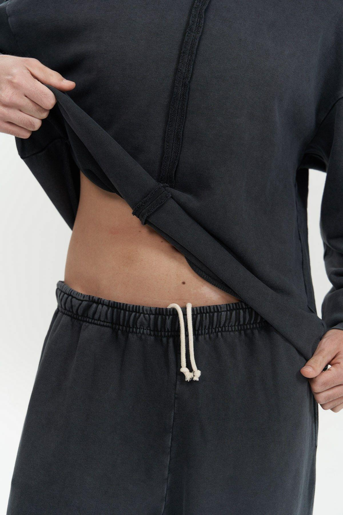 Renee Yıkamalı Siyah Erkek Eşofman Takım