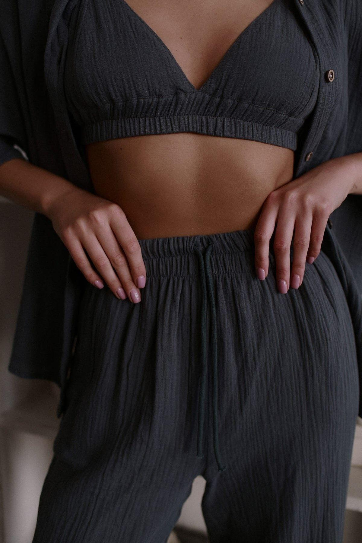 Bohemai Reyna Anthracite Muslin 3 Piece Set