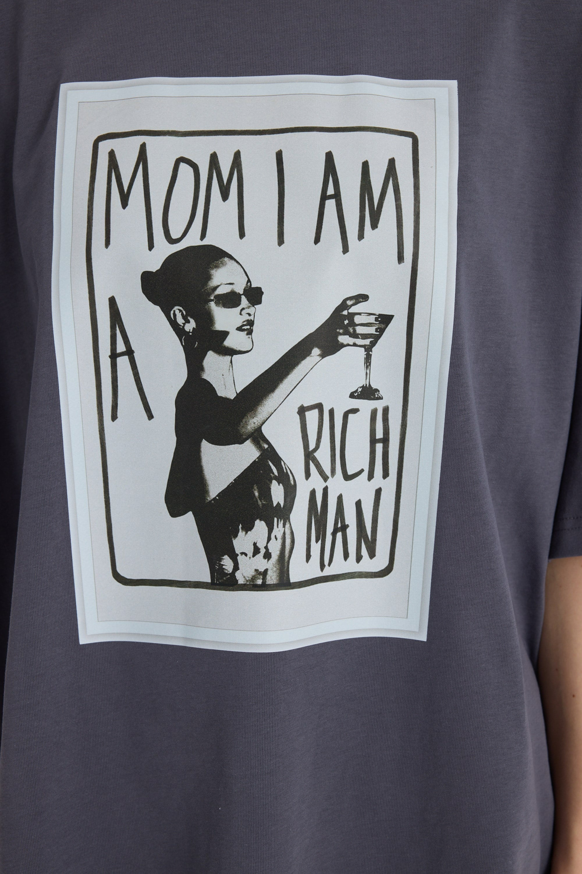 Rich Woman Oversize Füme T-Shirt