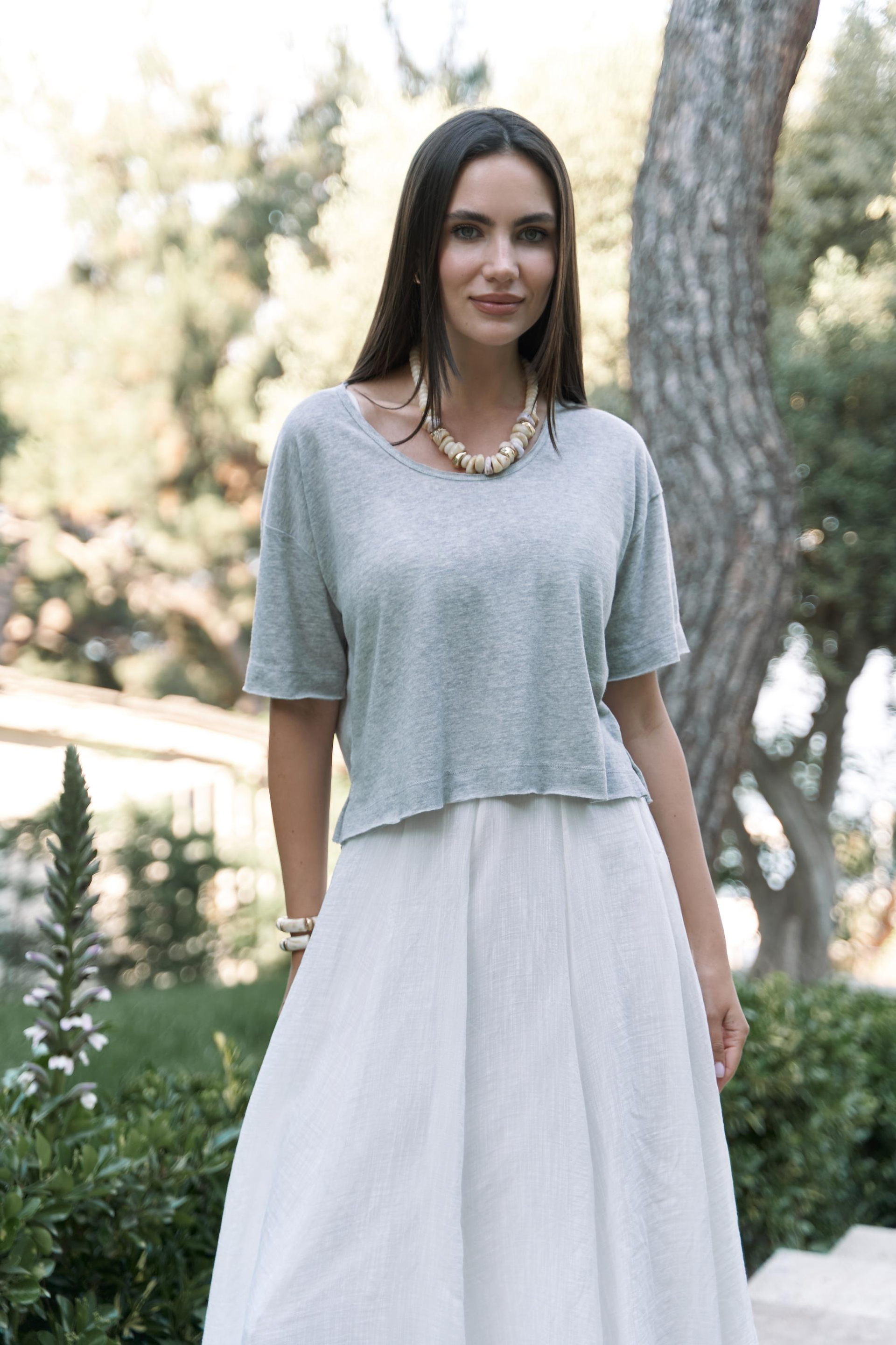 Ripley Yarım Kol Gri T-Shirt 