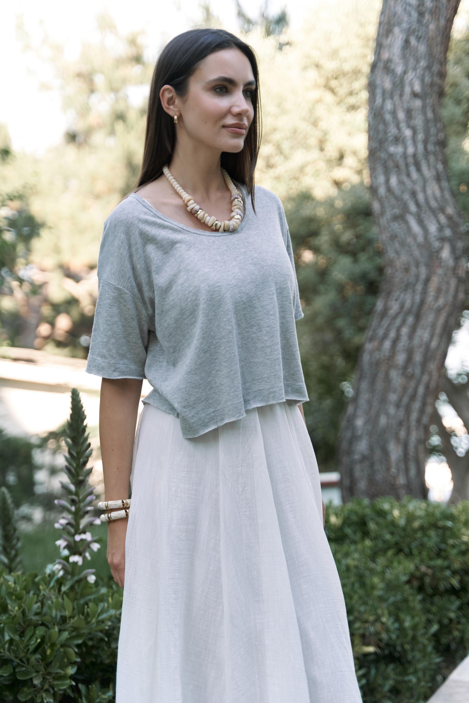 Ripley Yarım Kol Gri T-Shirt 