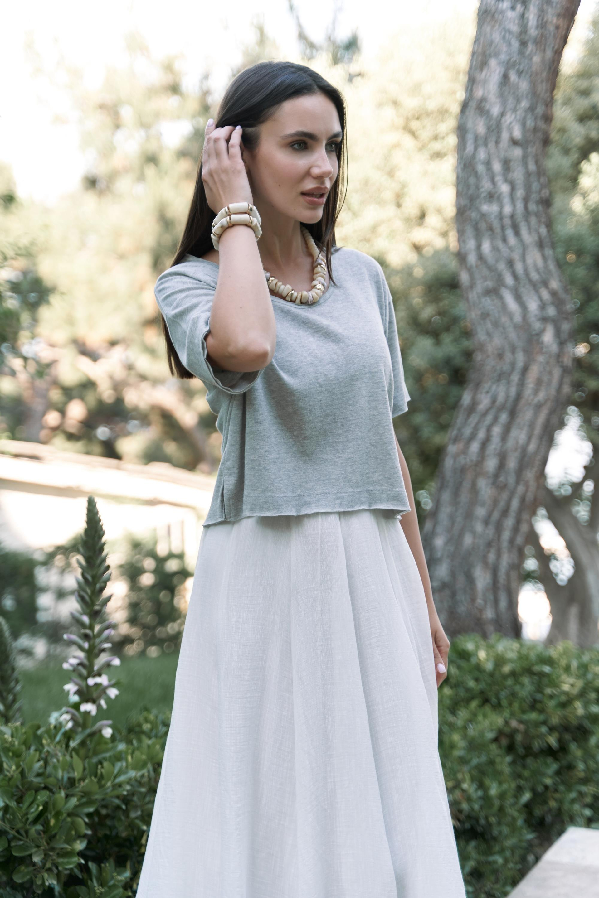 Ripley Yarım Kol Gri T-Shirt 