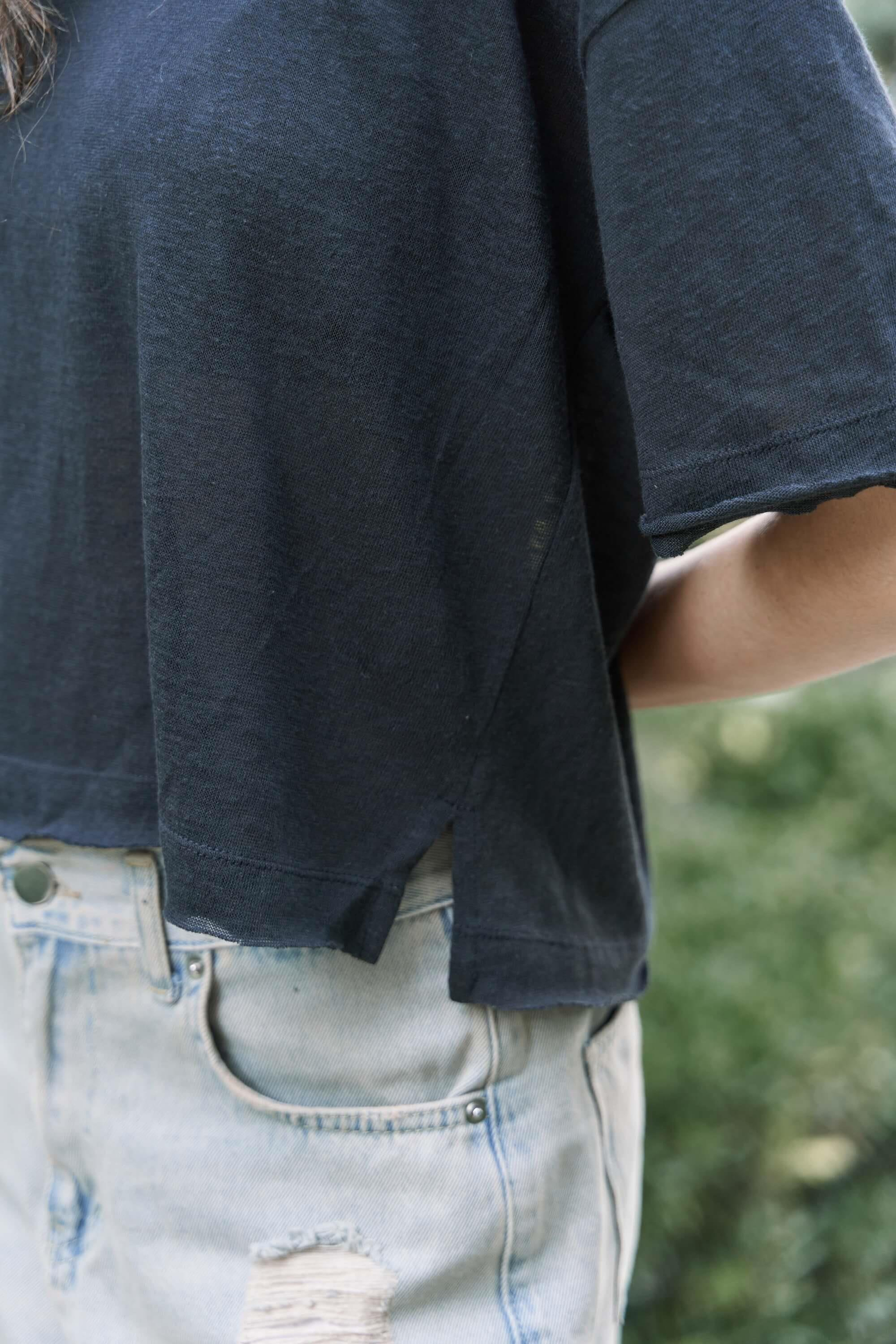 Ripley Yarım Kol Siyah T-Shirt