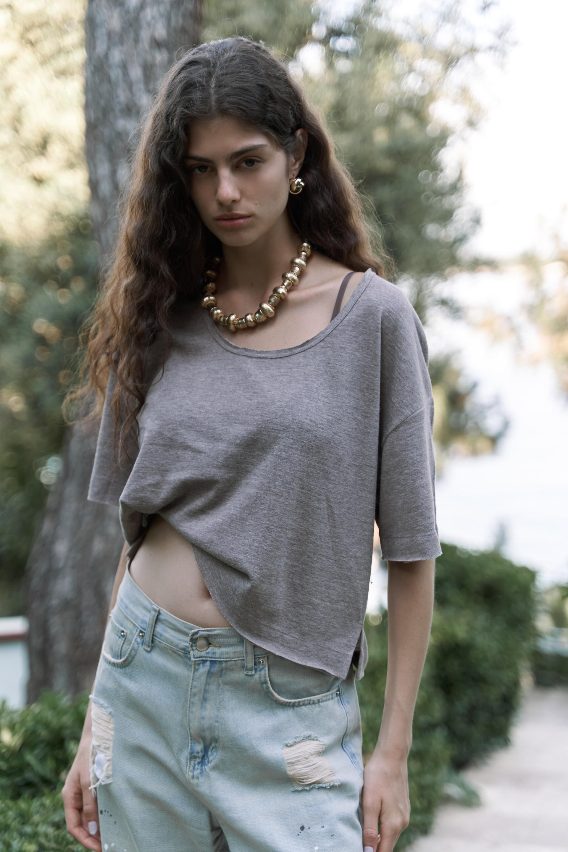 Ripley Yarım Kol Vizon T-Shirt