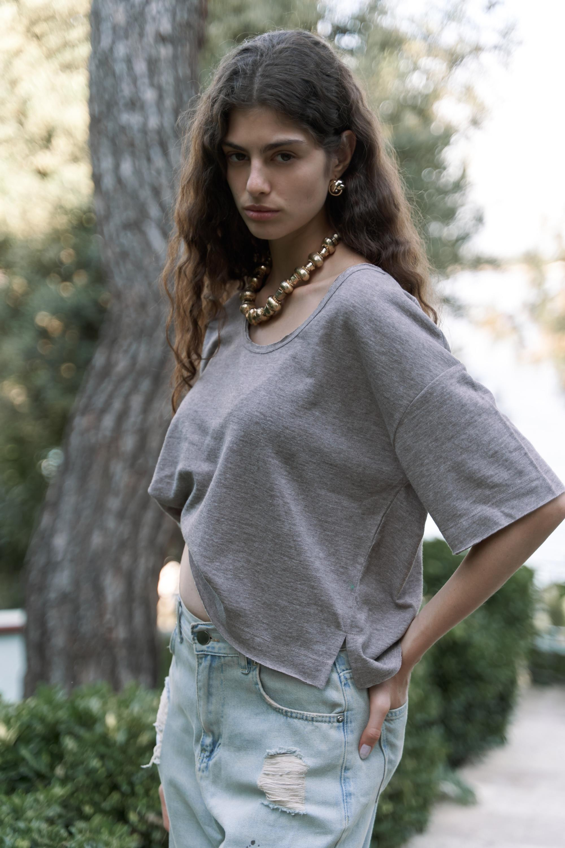 Ripley Yarım Kol Vizon T-Shirt