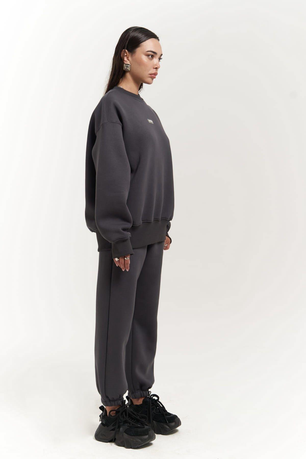 Romana Crew Neck Anthracite Tracksuit