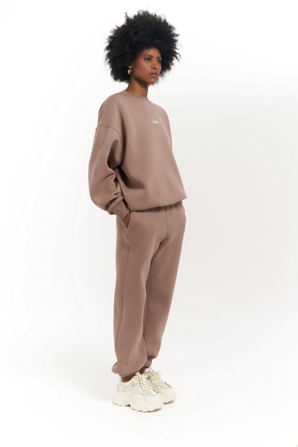 Romana Crew Neck Taupe Tracksuit