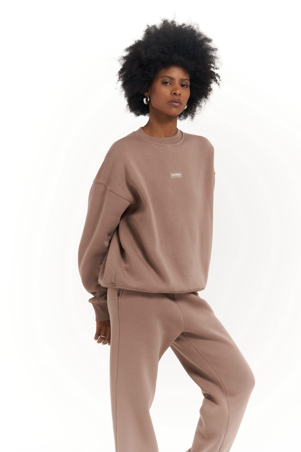Romana Crew Neck Taupe Tracksuit