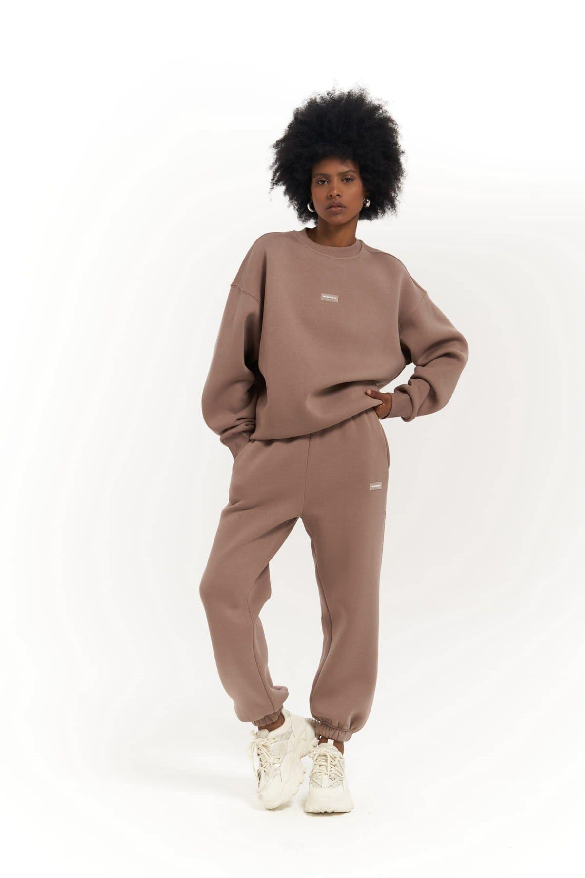 Romana Crew Neck Taupe Tracksuit