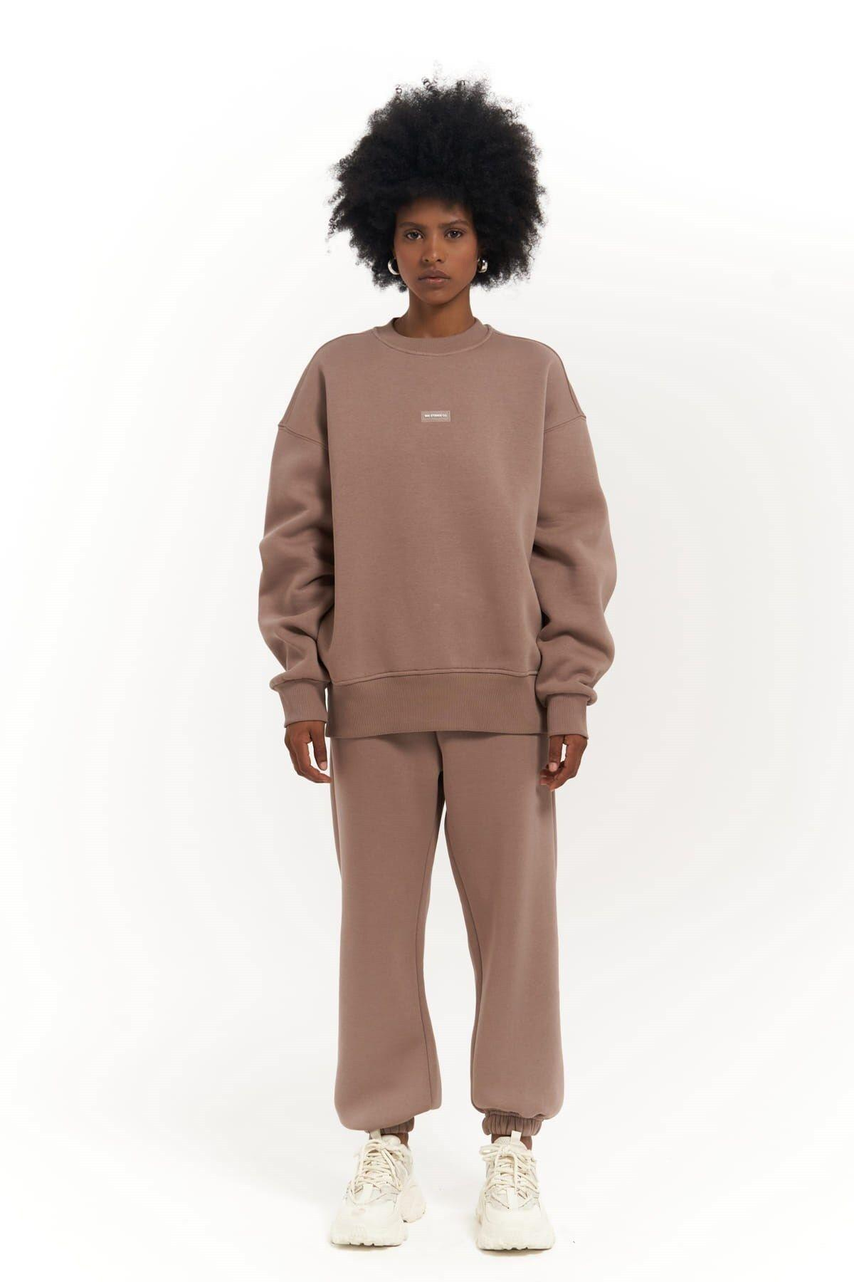 Romana Crew Neck Taupe Tracksuit