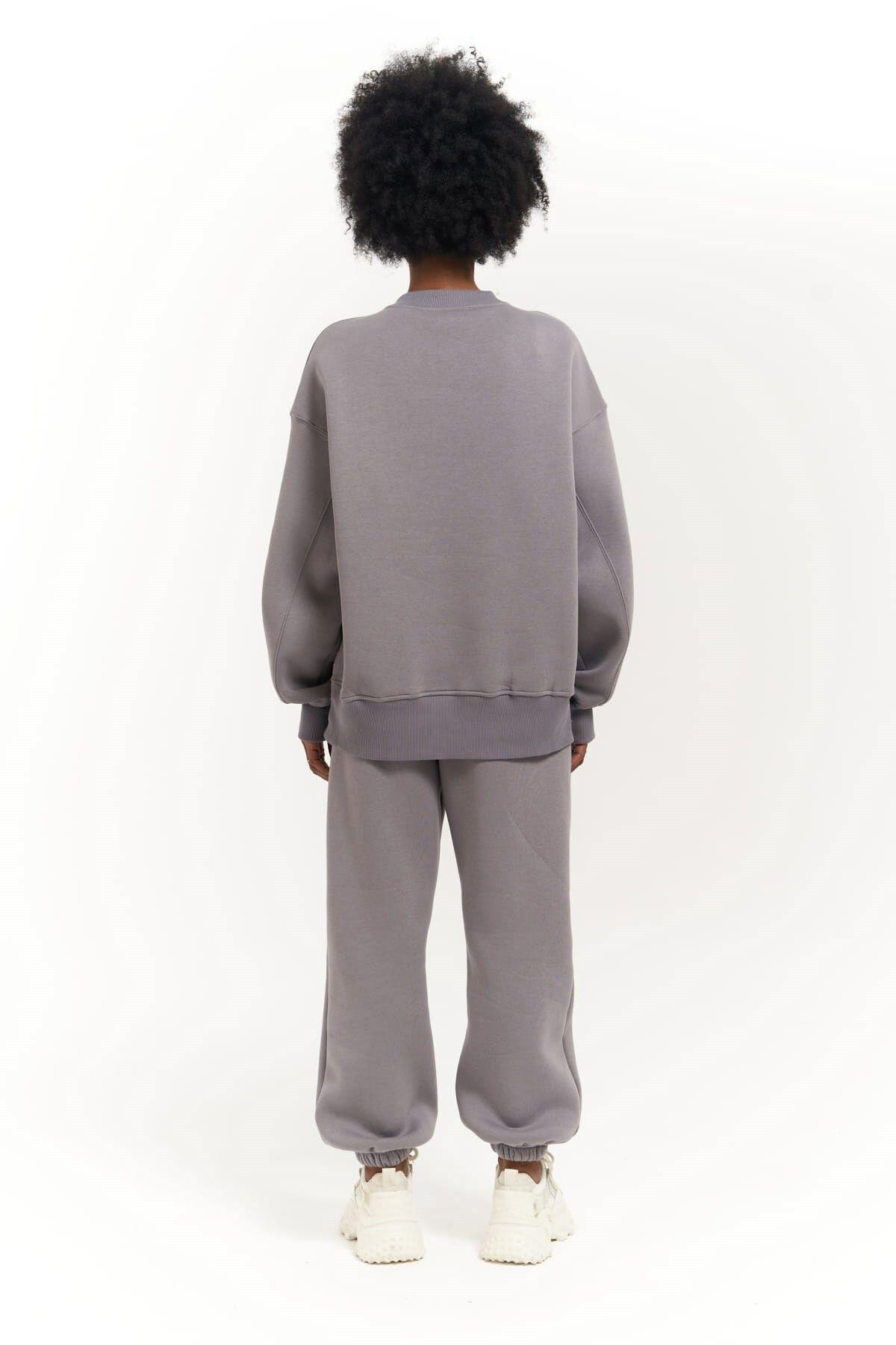 Romana Crew Neck Smoke Gray Tracksuit