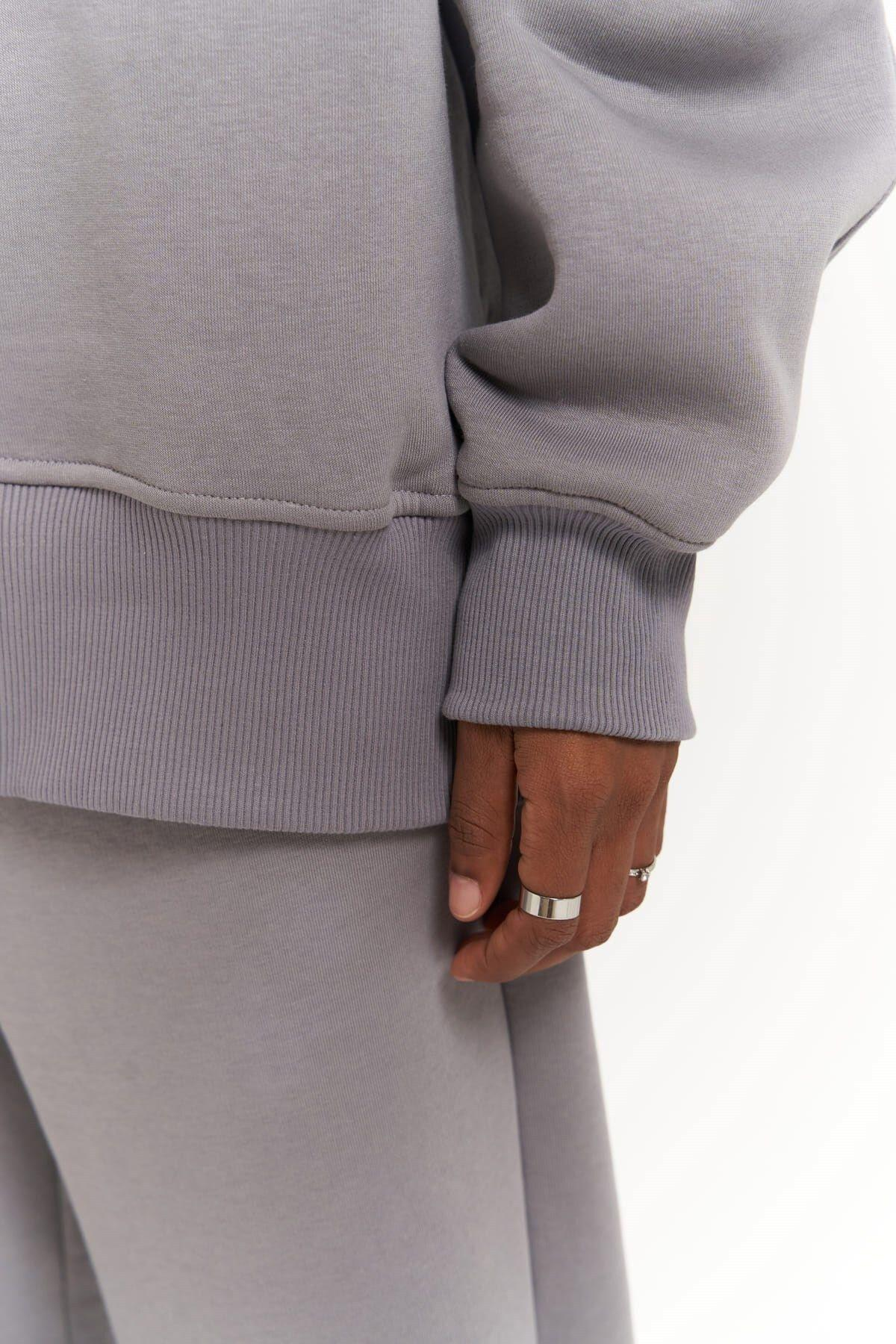 Romana Crew Neck Smoke Gray Tracksuit
