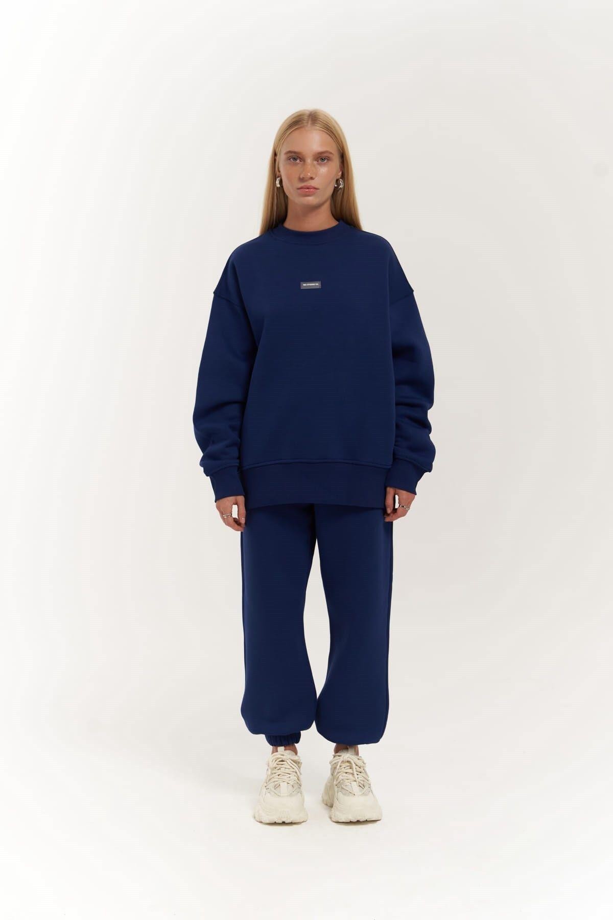 Romana Crew Neck Navy Blue Tracksuit