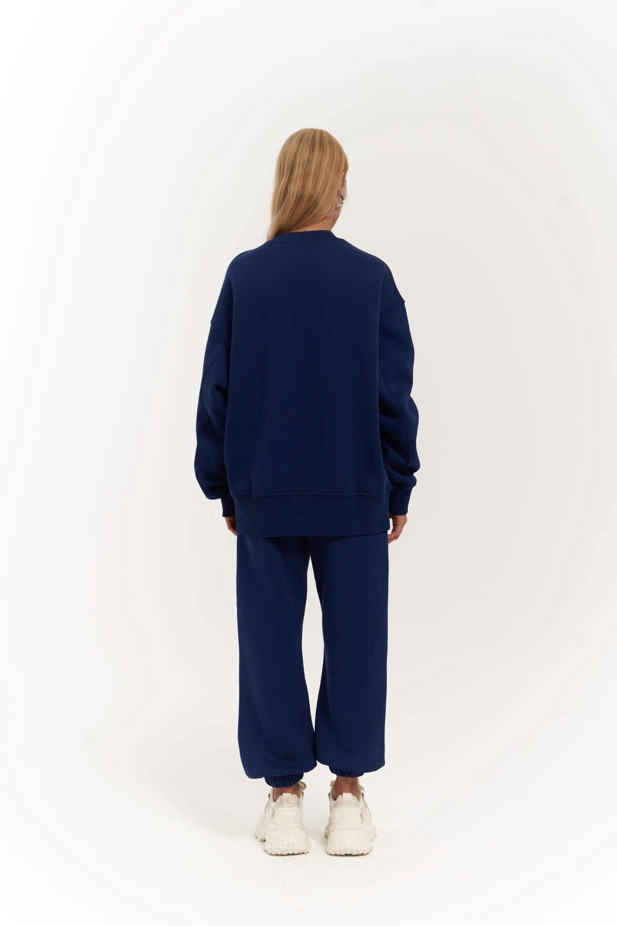Romana Crew Neck Navy Blue Tracksuit