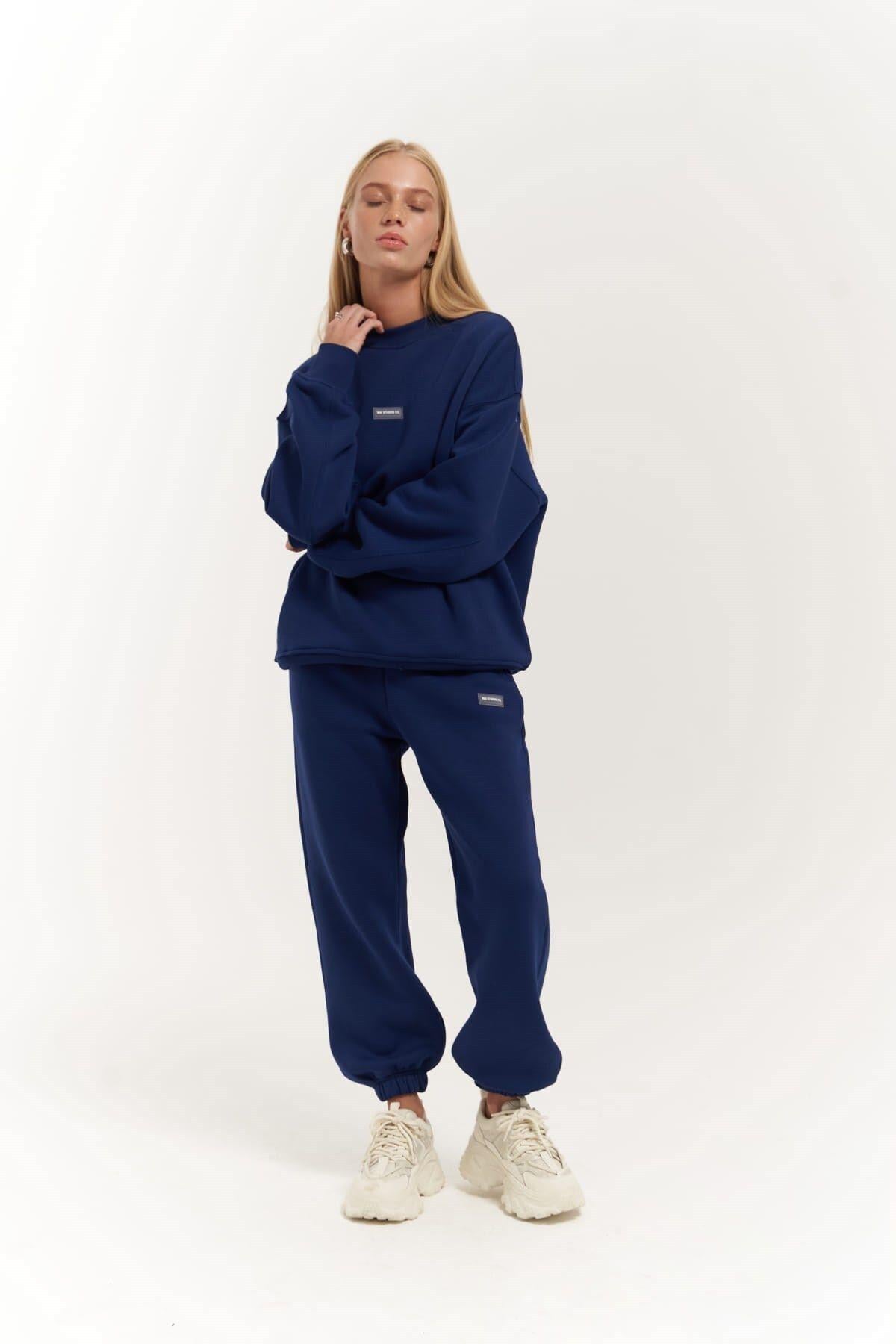Romana Crew Neck Navy Blue Tracksuit