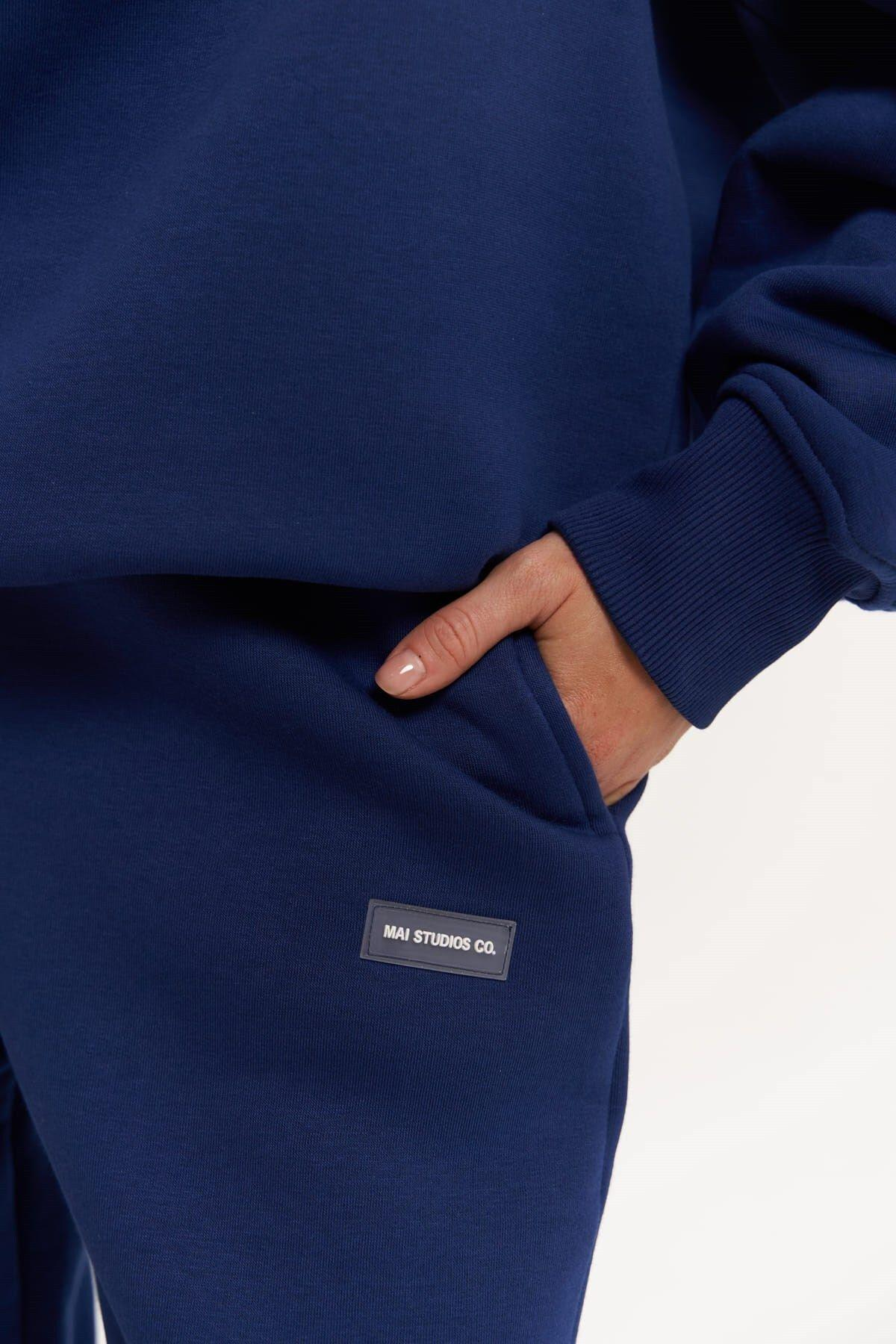Romana Crew Neck Navy Blue Tracksuit