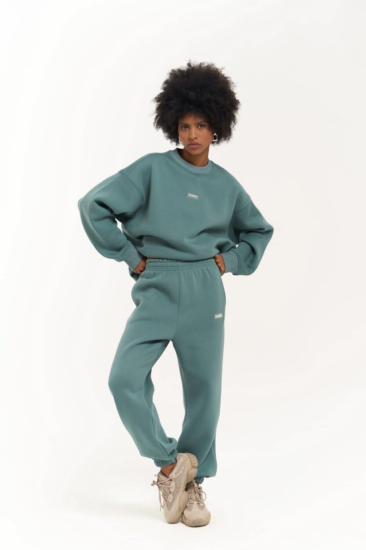 Romana Bisiklet Yaka Mint Yeşil Eşofman Takım