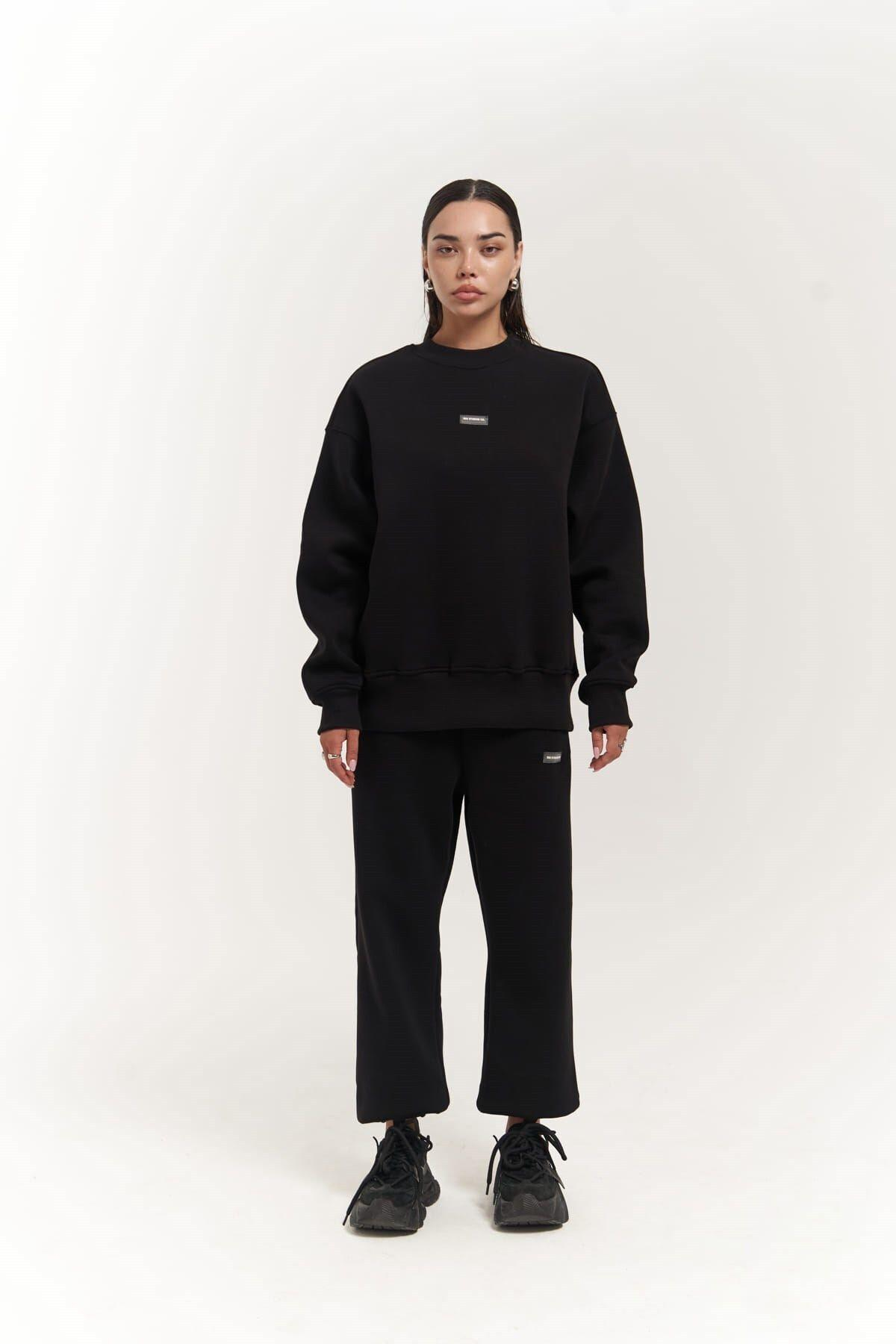 Romana Crew Neck Black Tracksuit 
