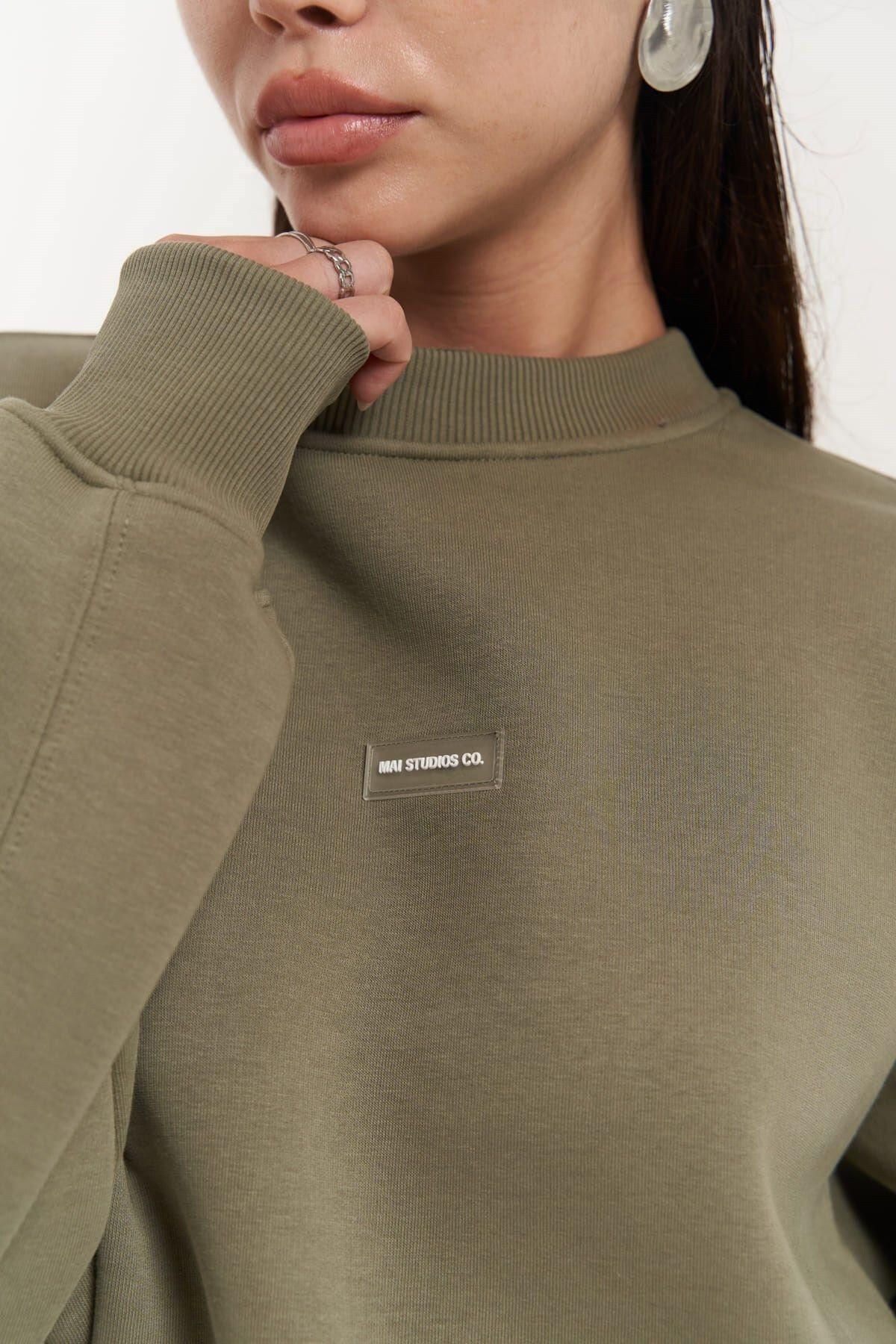 Romana Crew Neck Soft Khaki Tracksuit