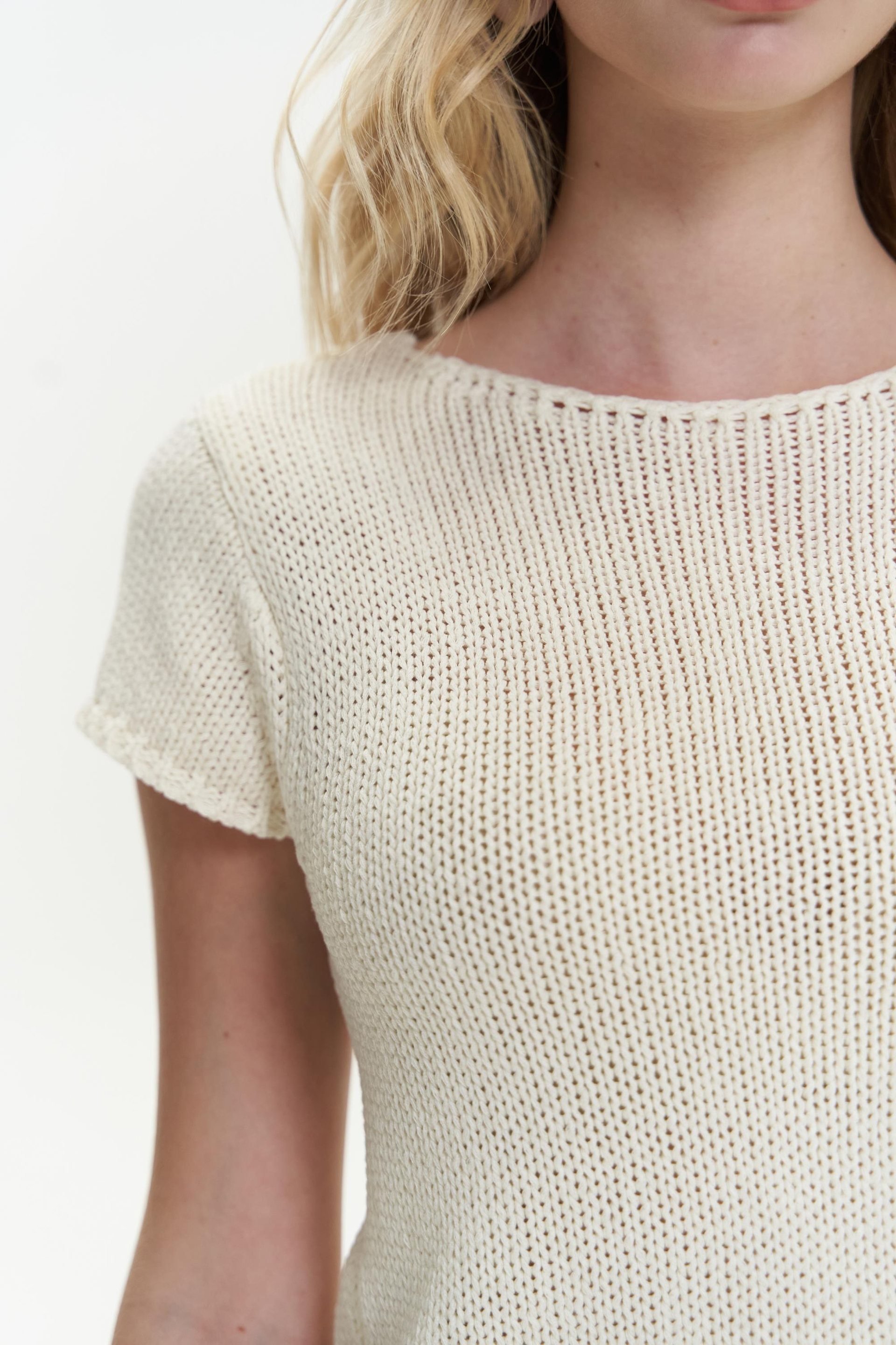 Romy Basic Ekru Triko