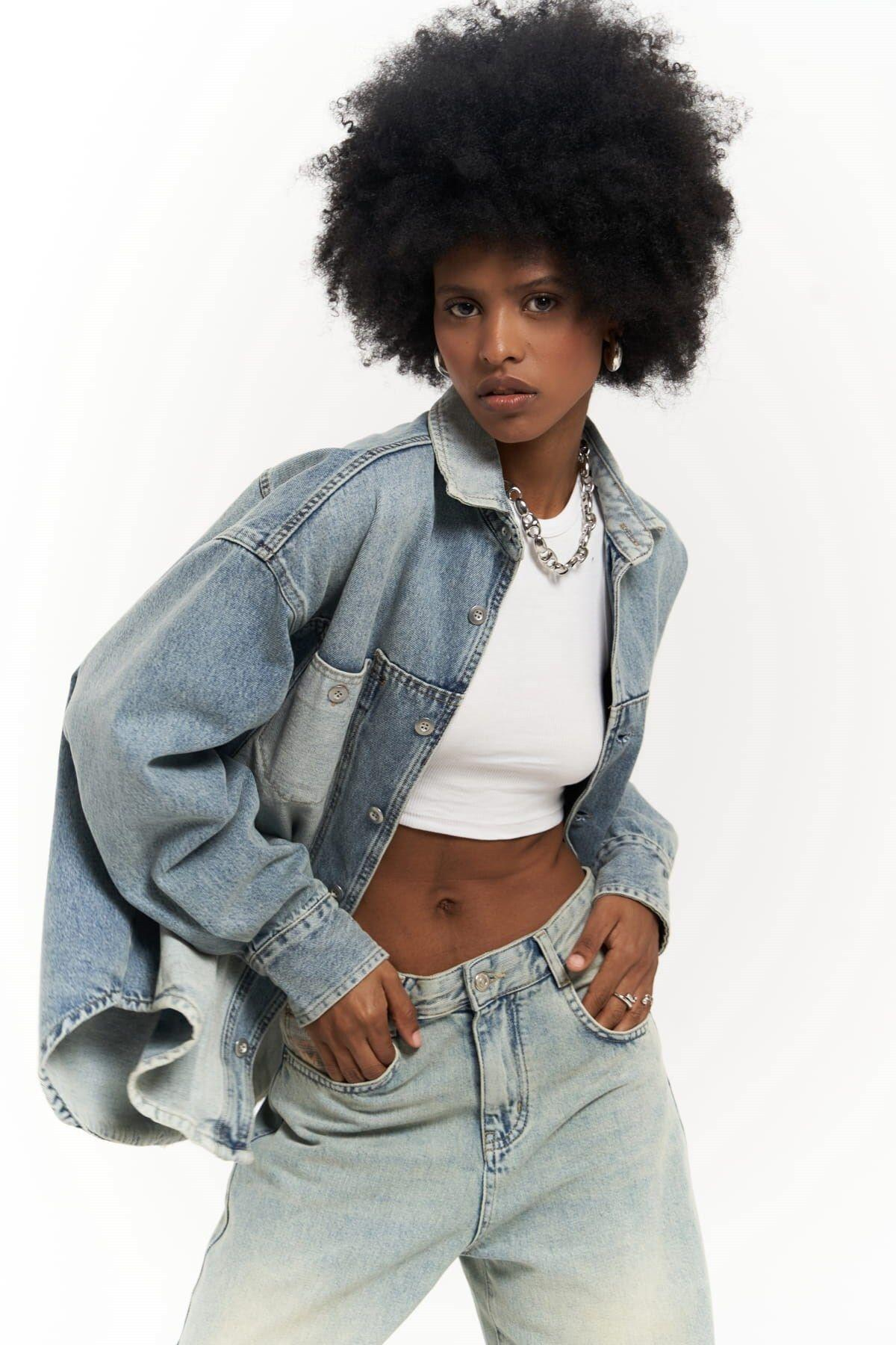 Saadrian Blue Unisex Denim Jacket 