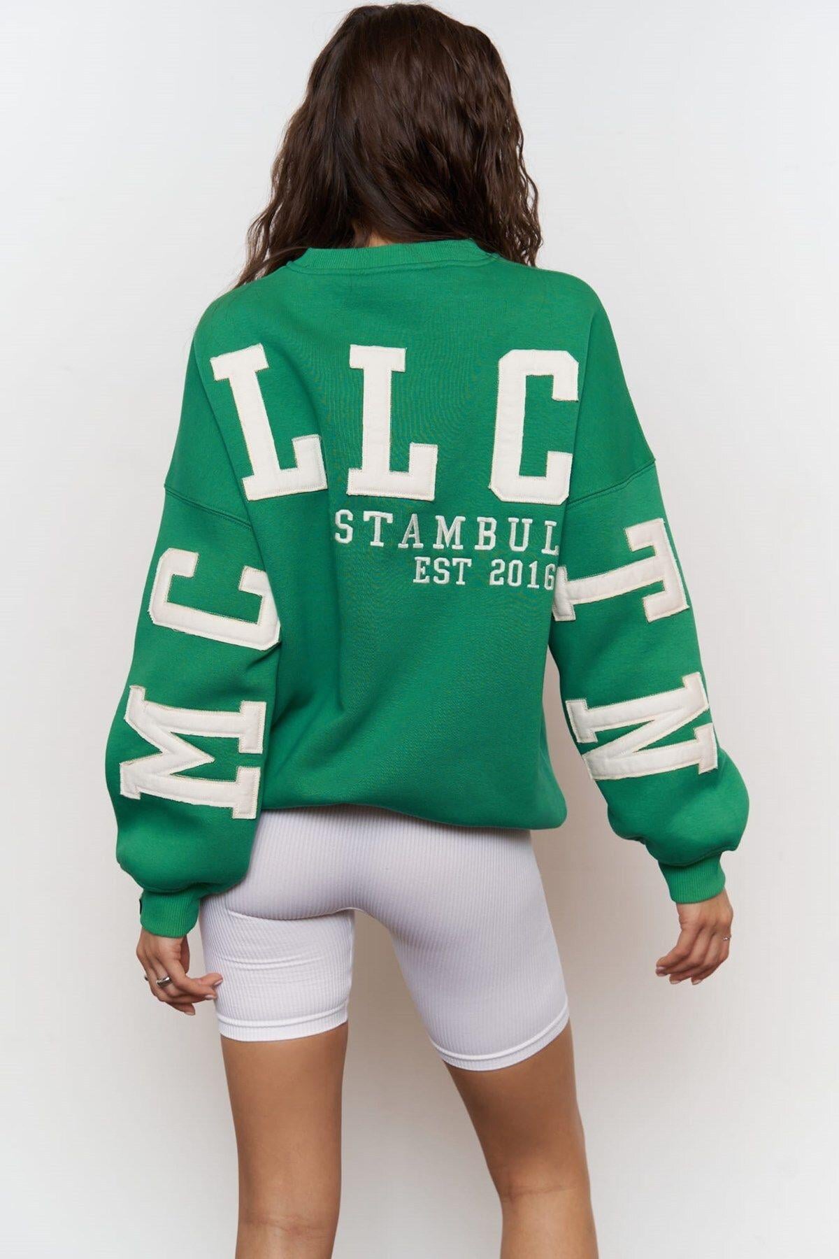 Saddle Green Oversize Sweatshirt