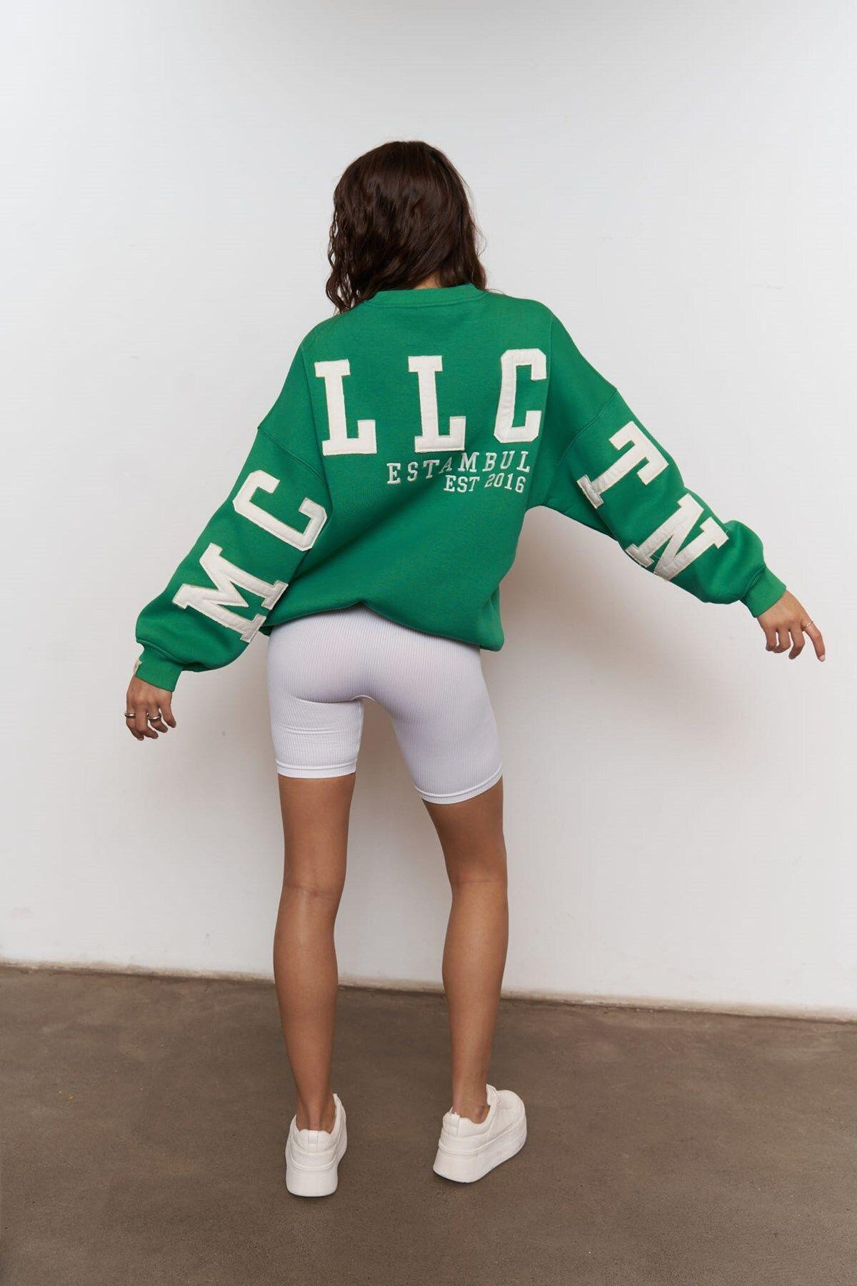 Saddle Green Oversize Sweatshirt