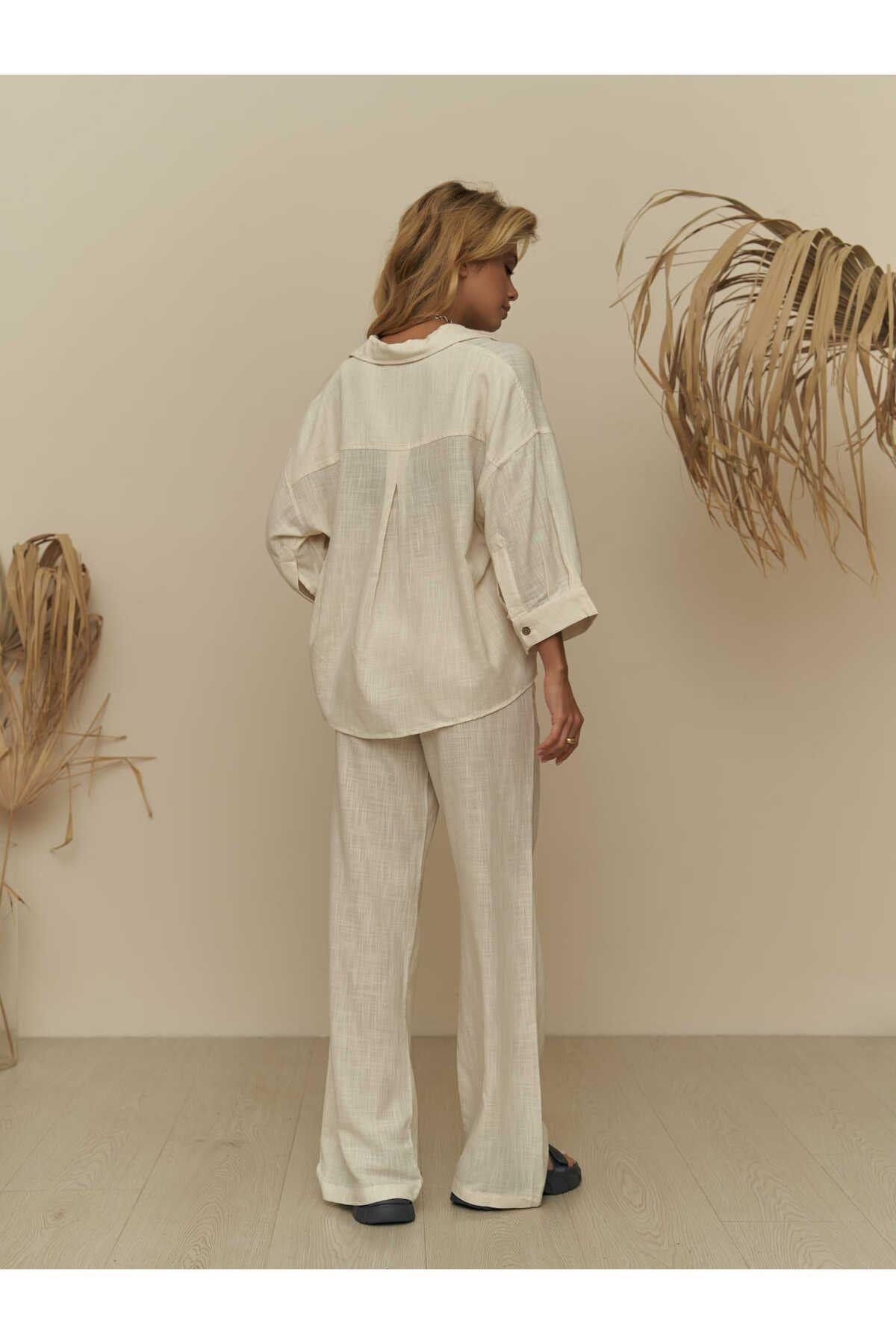 Salerno Coconut Düğme Bej Takım