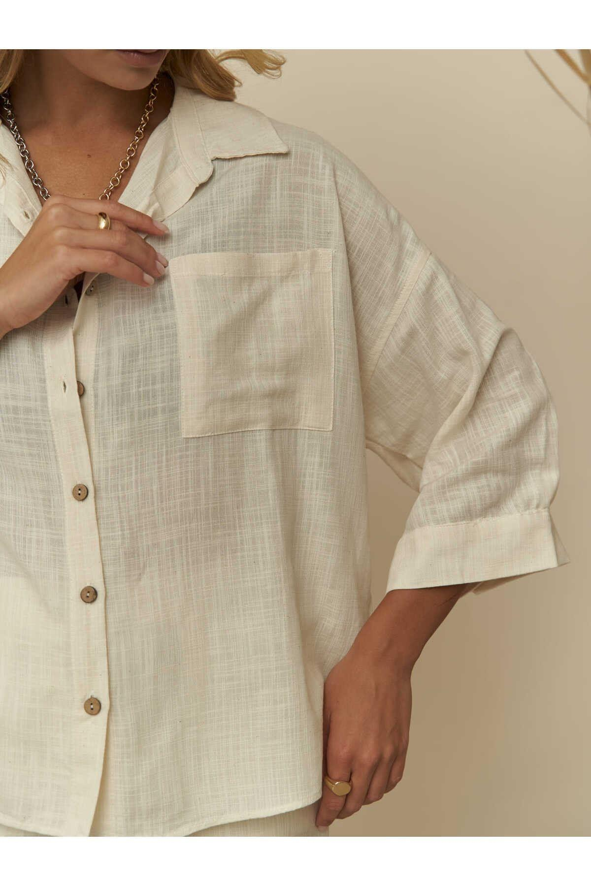 Salerno Coconut Düğme Bej Takım