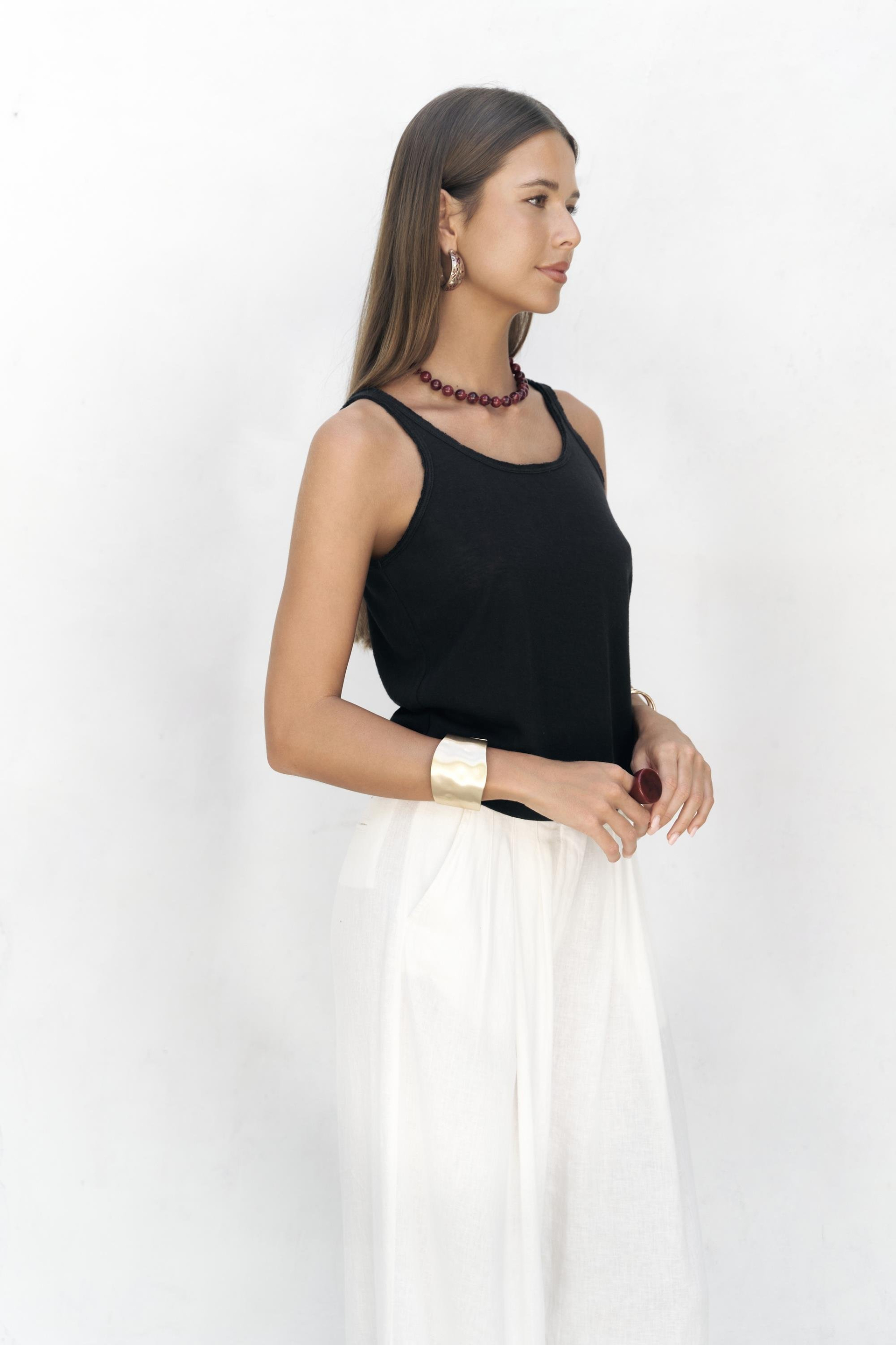 Salnor Basic Siyah Crop