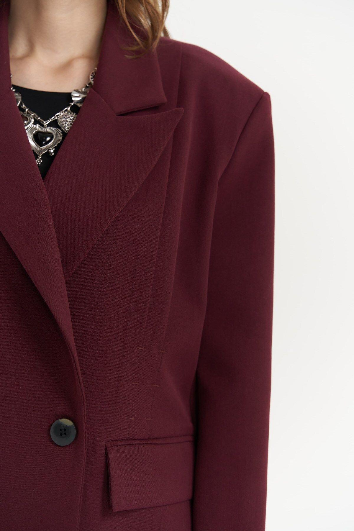 Salvatore Burgundy Blazer