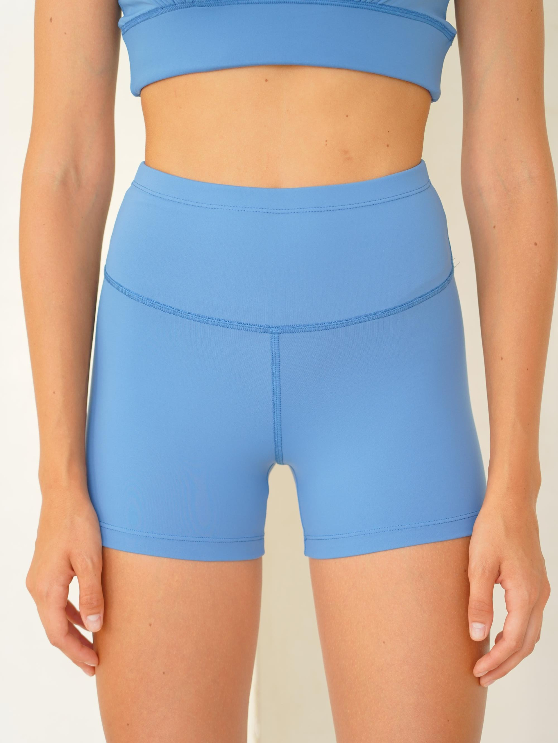 Samadhi Dikiş Detay Kısa Mavi Şort