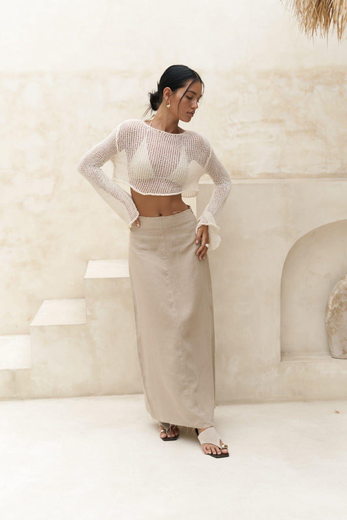 Samir Beige Skirt 