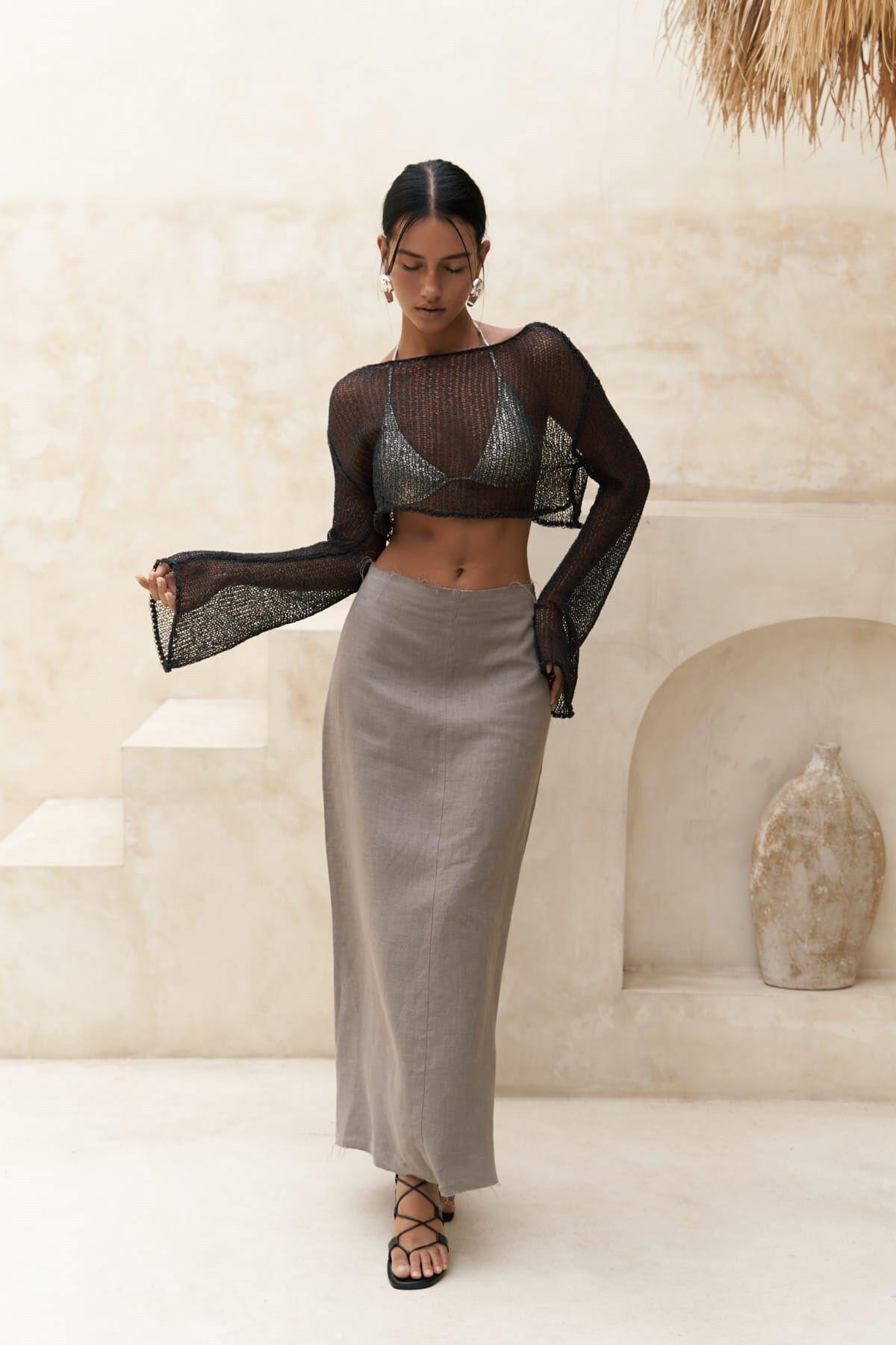 Samir Dark Gray Skirt 